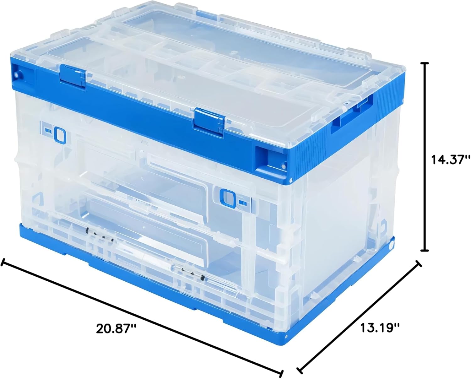 BIG RED ATZJ001R Torin Folding Storage Box: Collapsible Storage Bins with Lids for Clothes and Books Organization, Capacity - 40L