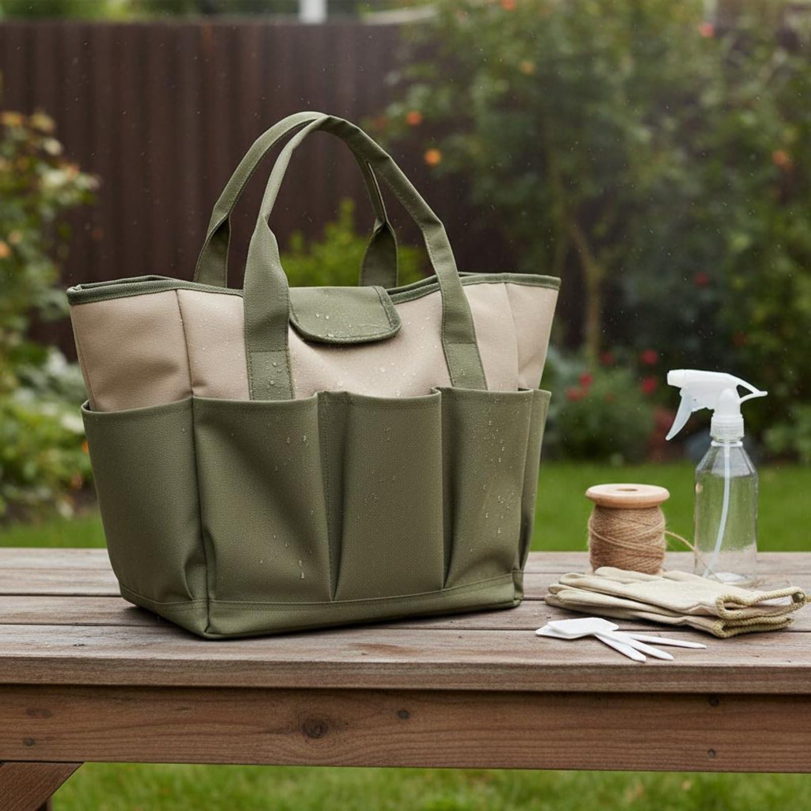 Qialexicon Oxford Cloth Water Resistant Garden Tool Bag