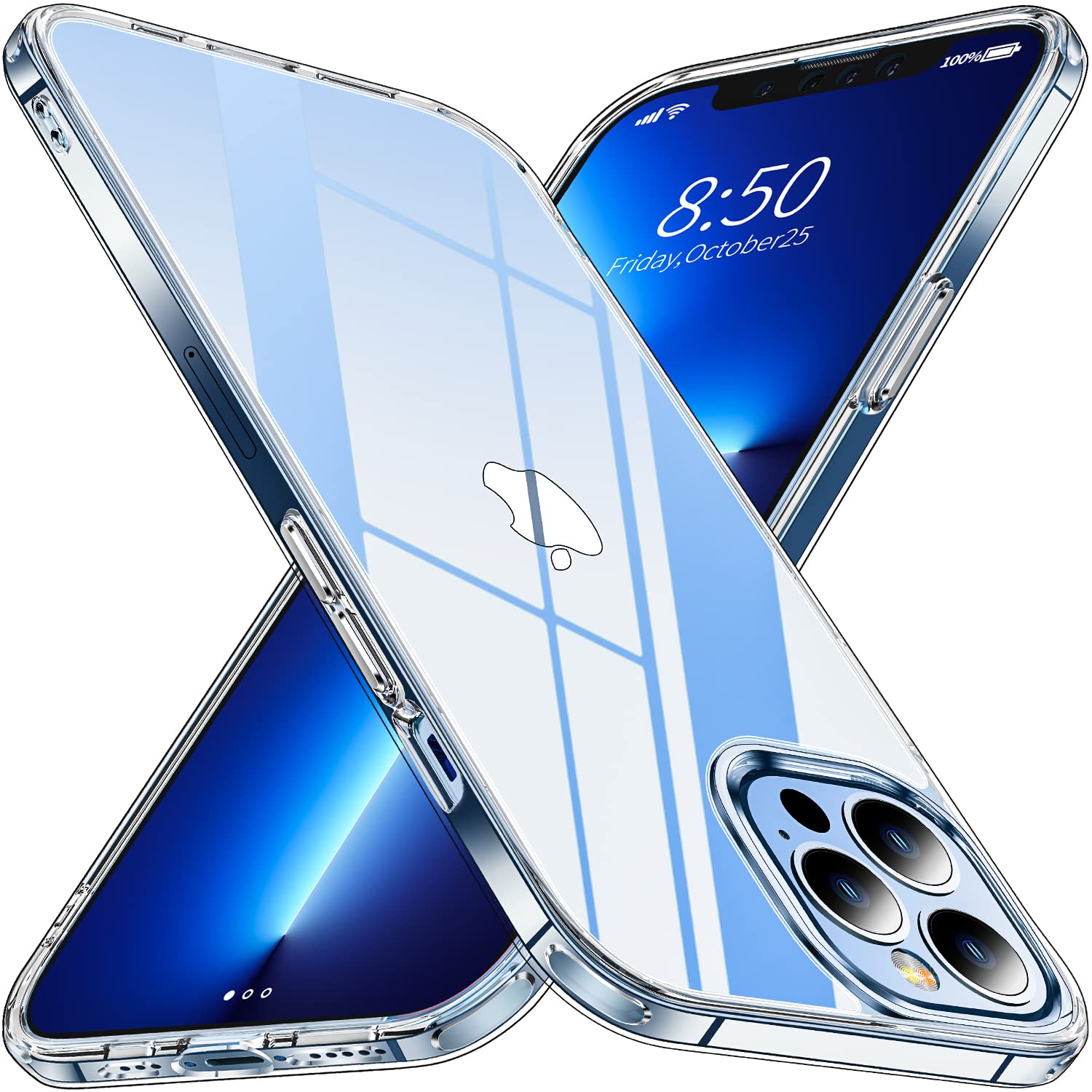 LStiaq Compatible with iPhone 13 Pro Case Clear, Transparent Shockproof Protective Phone Cases for iPhone 13 Pro 6.1 Inch Released 2021