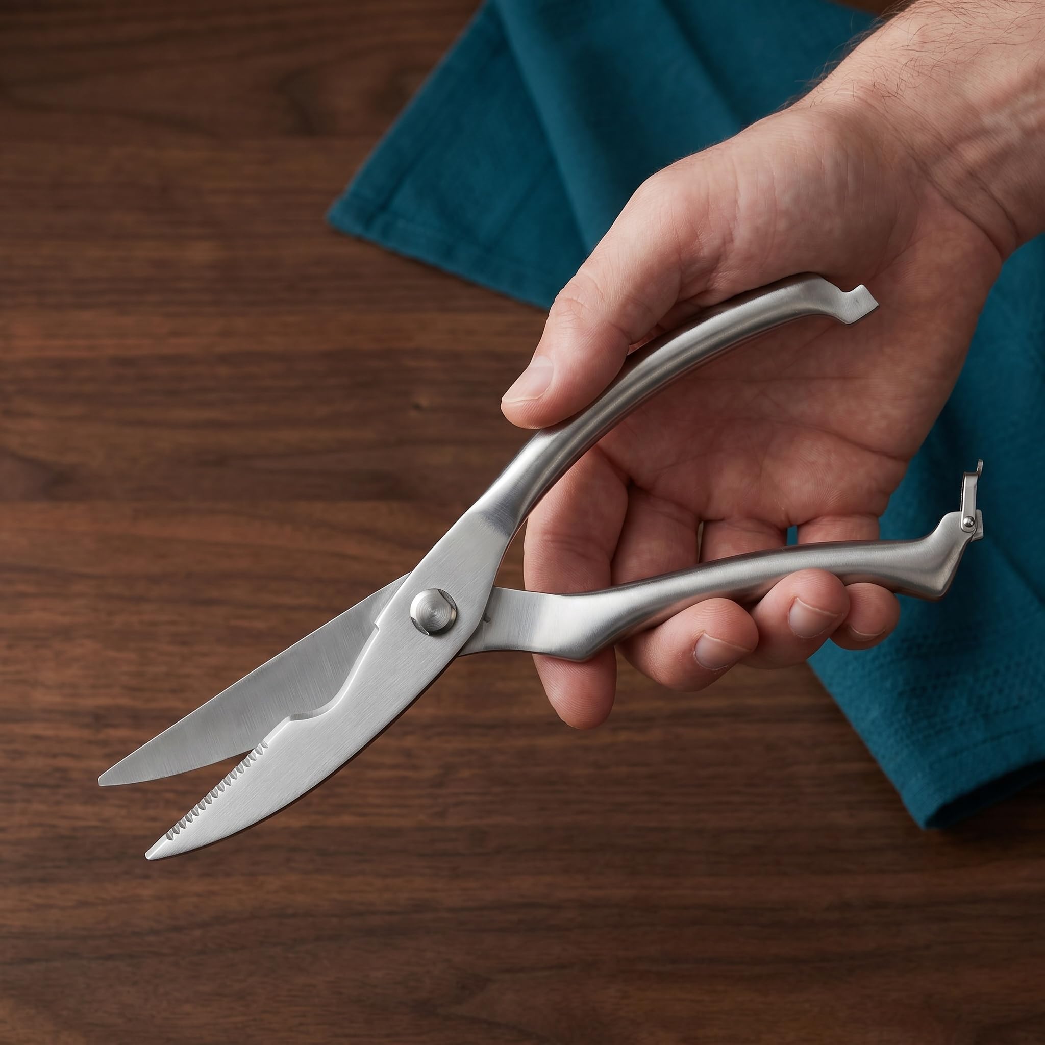 Tijeras De Cocina De Primera Calidad: Tijeras De Acero Inoxidable De Alta Resistencia para Aves, Pescado Y Carne. Tijeras Versátiles para Cocinar Que Facilitan El Corte.