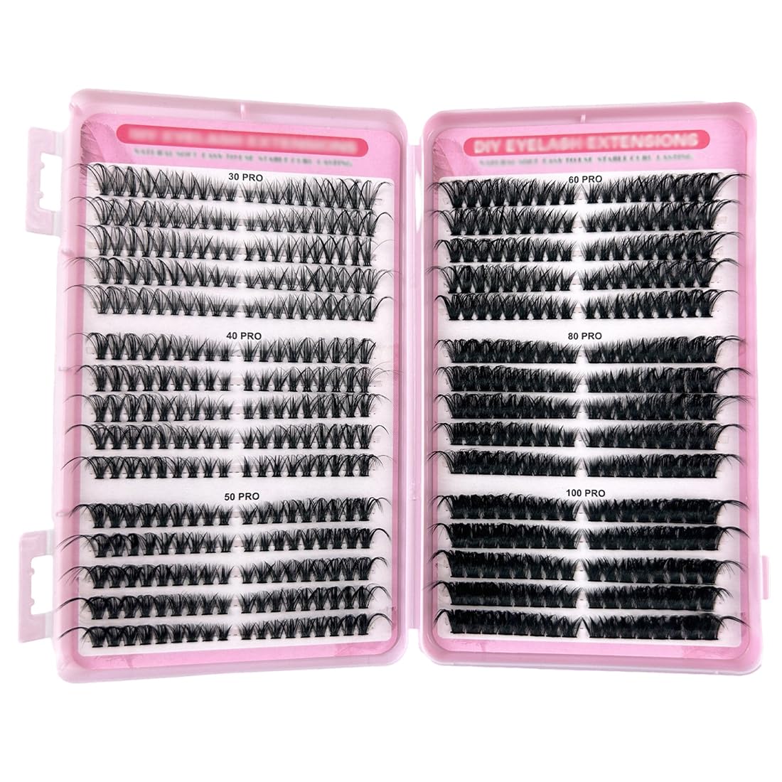 TPZORJX Wimpern Extensions Set - 600 Stück, 30D-100D, Mit Pinzette, Für DIY Zu Hause