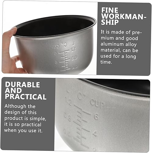 Miniatura 8 de KICHOUSE Revestimiento para olla de arroz, olla de acero inoxidable, accesorios interiores, revestimiento para tartas, 1 juego de olla de repuesto