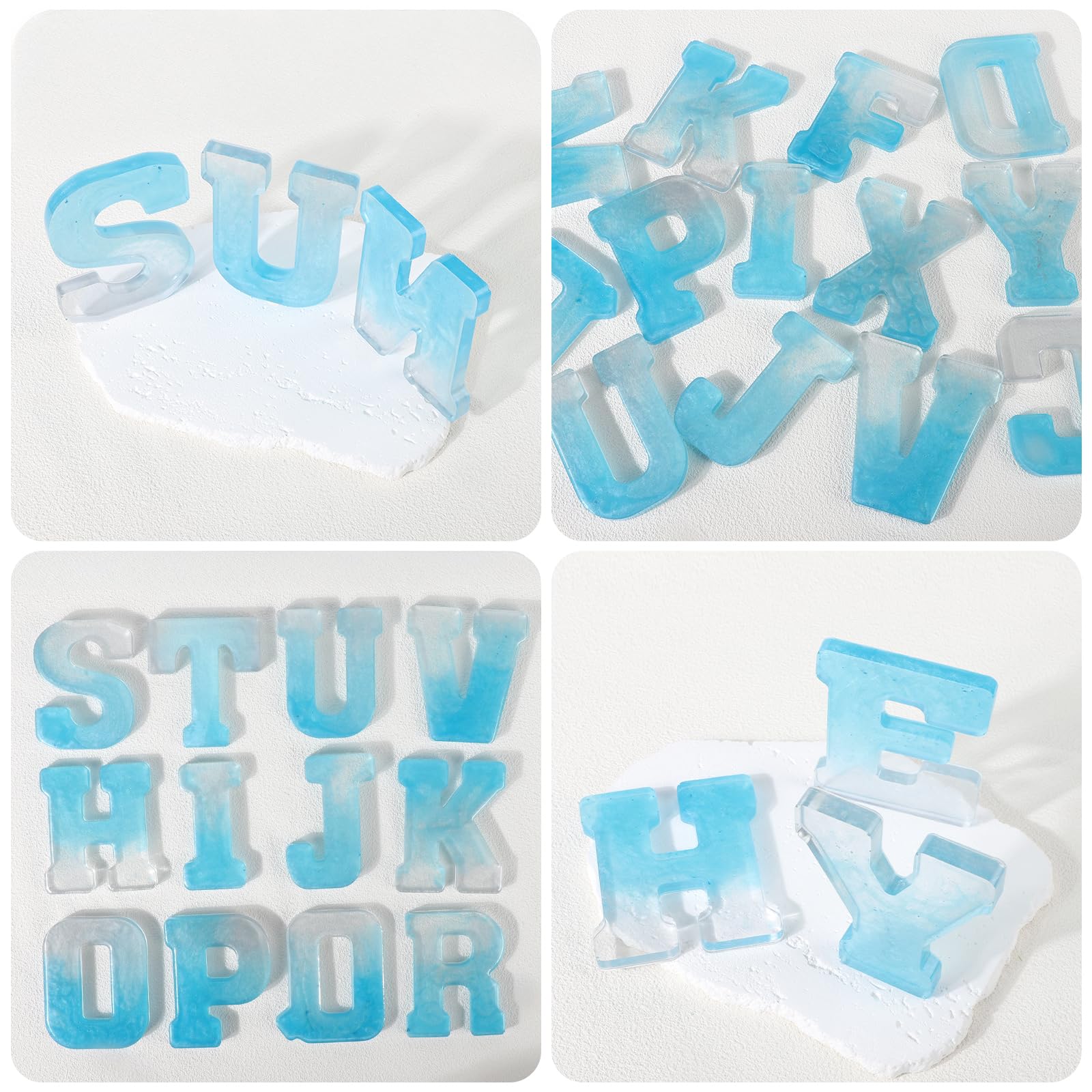 Gartful Silikon-Buchstabenform Für Harz (Buchstabe Q) - 9,9x11,9x3,3 Cm, Dick, Für DIY, Kerzen, Seife