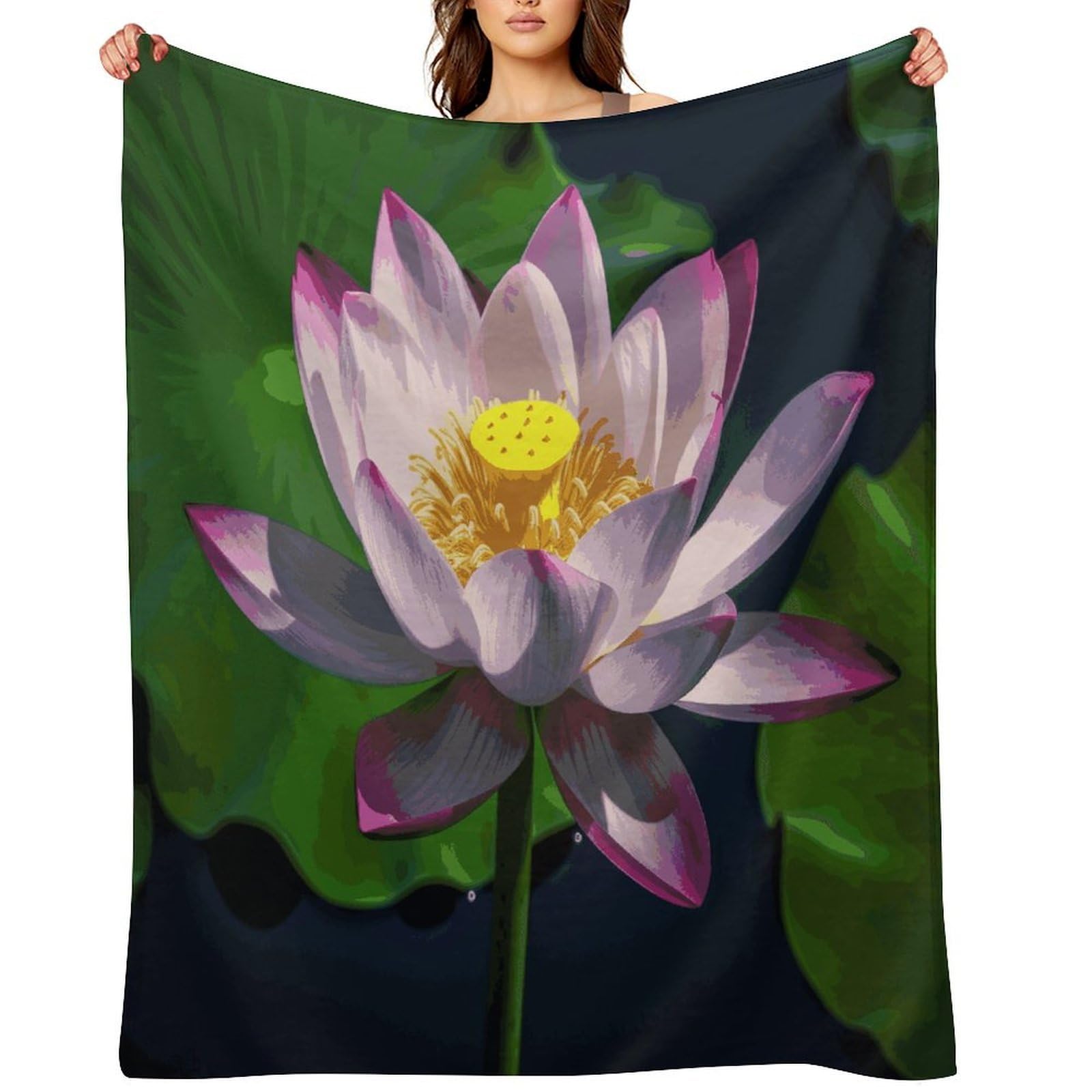 Fekiloot Style Lotus2 Throw Blankets Camping Blanket30 X40