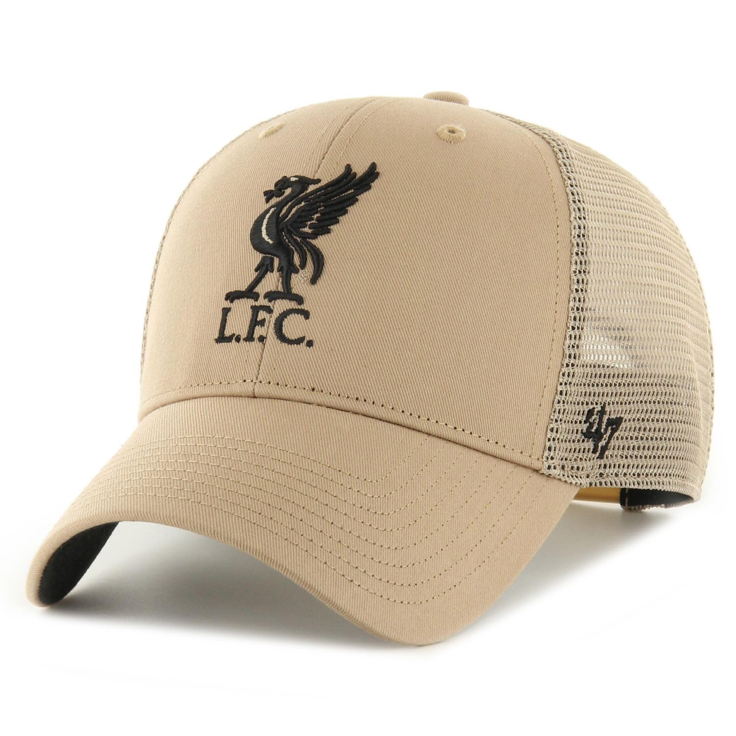 Unisex Khaki 47 Brand Trucker Snapback Cap - Branson Fc Liverpool