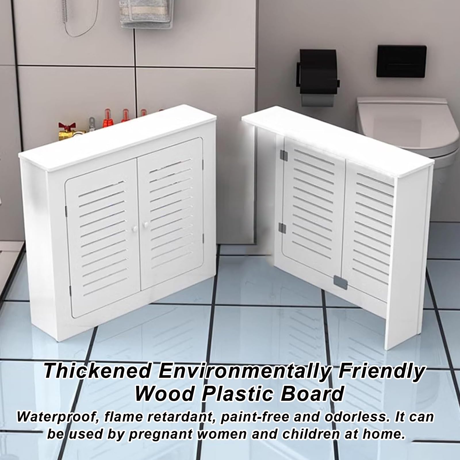 Pokrowce na grzejniki do domowego biura trójstronna płyta MDF z żaluzjami szafka wentylowana osłona bez dziurkowania instalacja (79 x 79 x 15 cm) stylowe rozwiązanie grzewcze