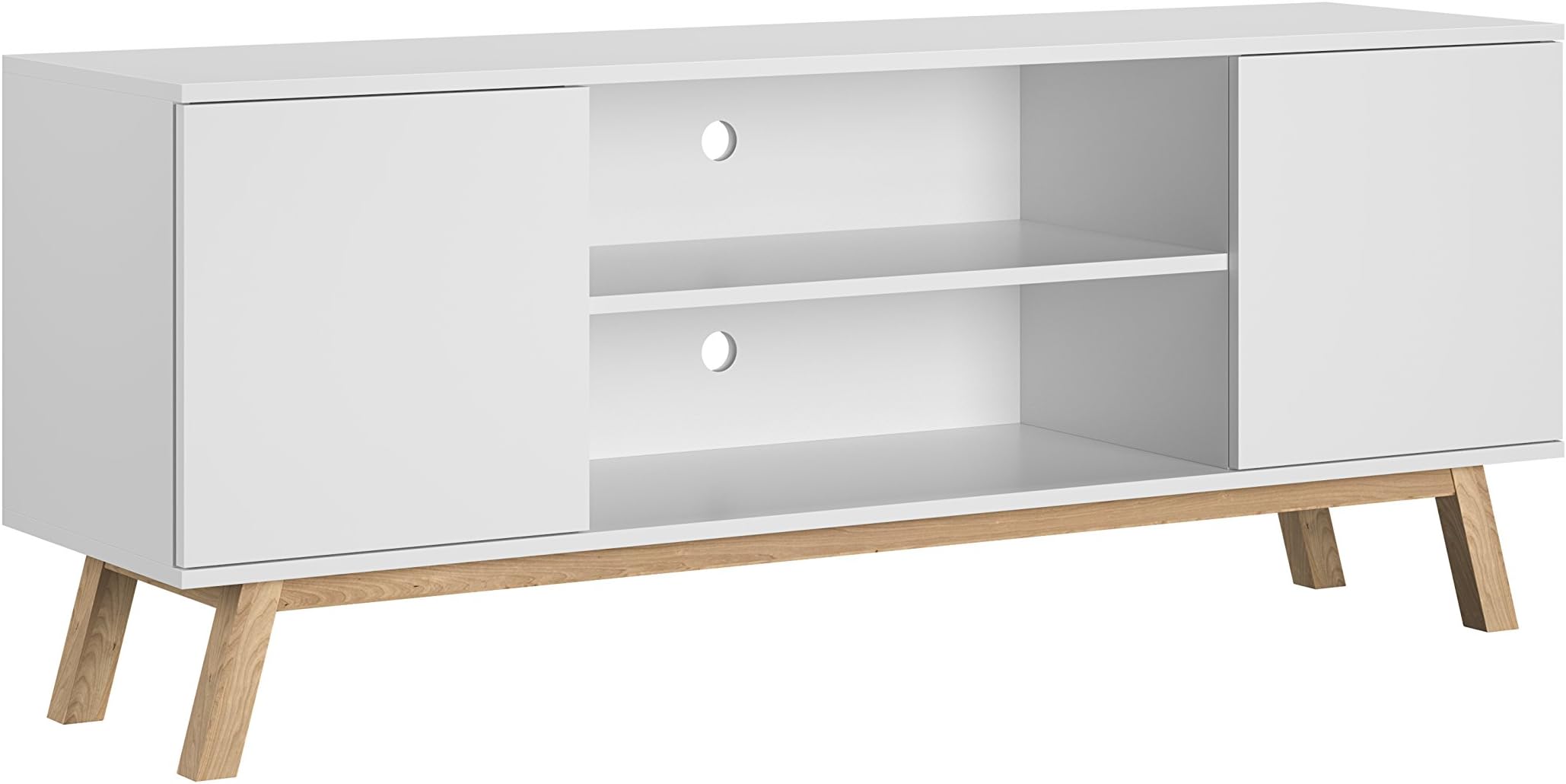 Front Furniture TV Stand Cabinet TV Unit Scandinavian style VERO (White Matt)