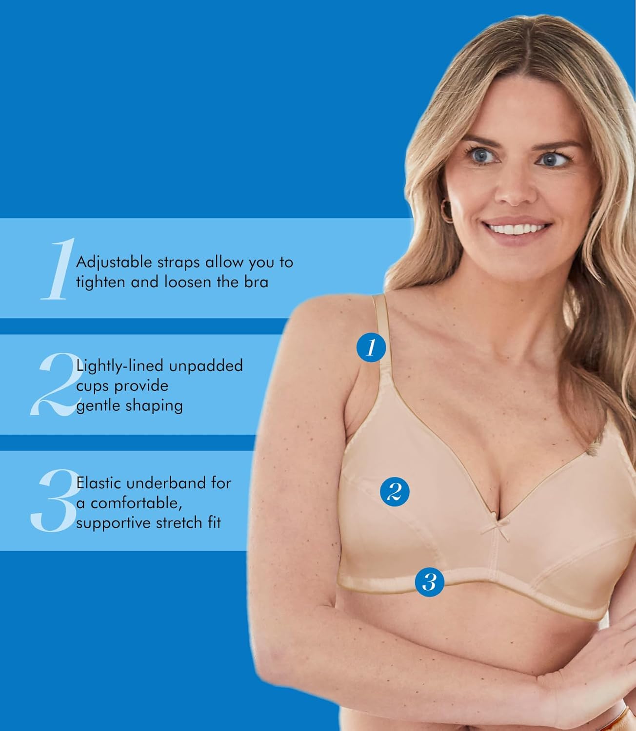 Bestform Women's 5006255 Cotton Wireless Bra with Lightly Lined Cups - Image 6