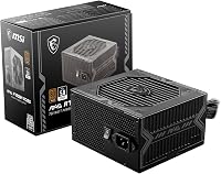 MSI MAG A750BN 750W PCIe 5.0 Gaming Power Supply - 80+ Bronze, Compact Non-Modular, Low-Noise Fan, 5-Year Warranty