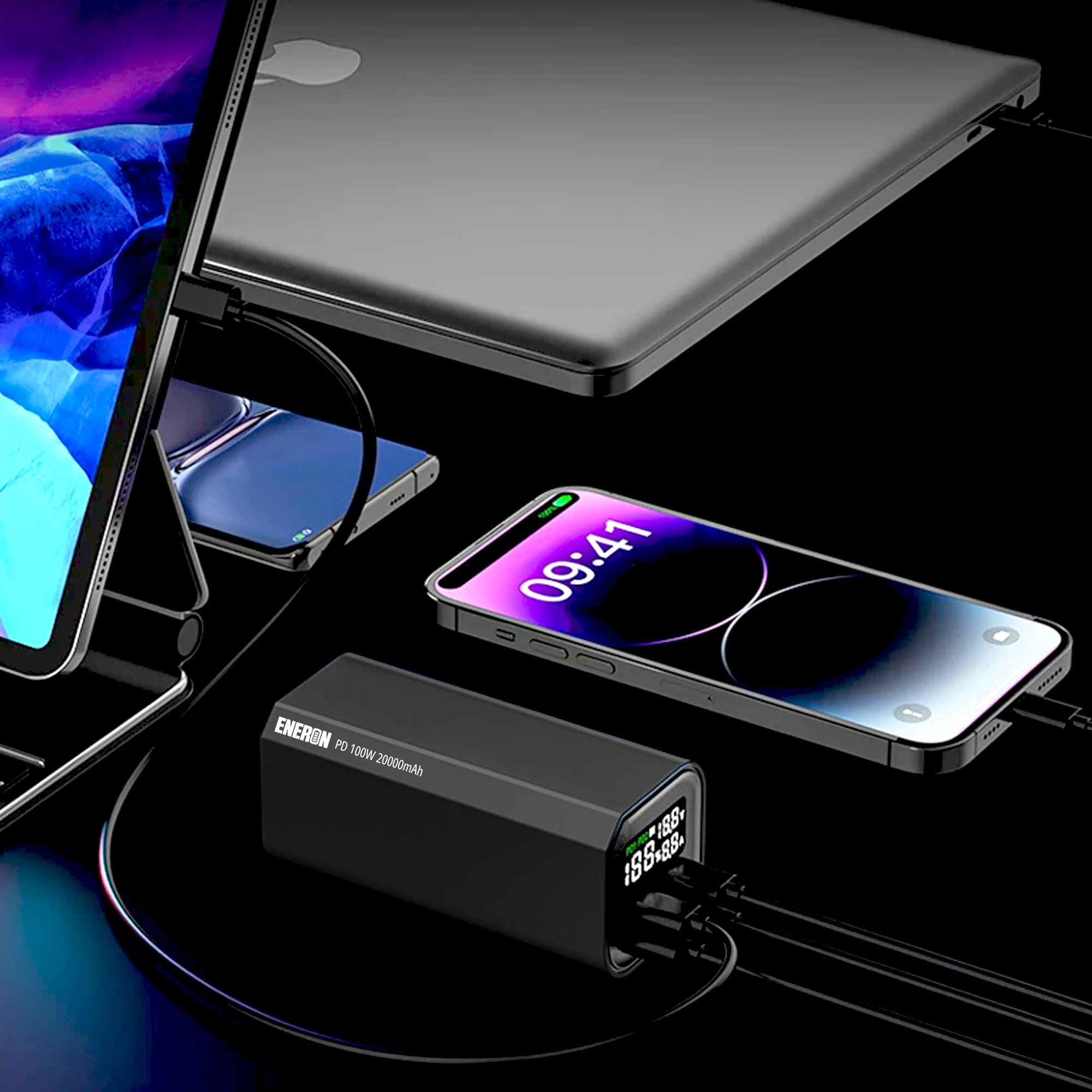 Caricatore rapido Eneron 20000 mAh 100 W - Dettaglio