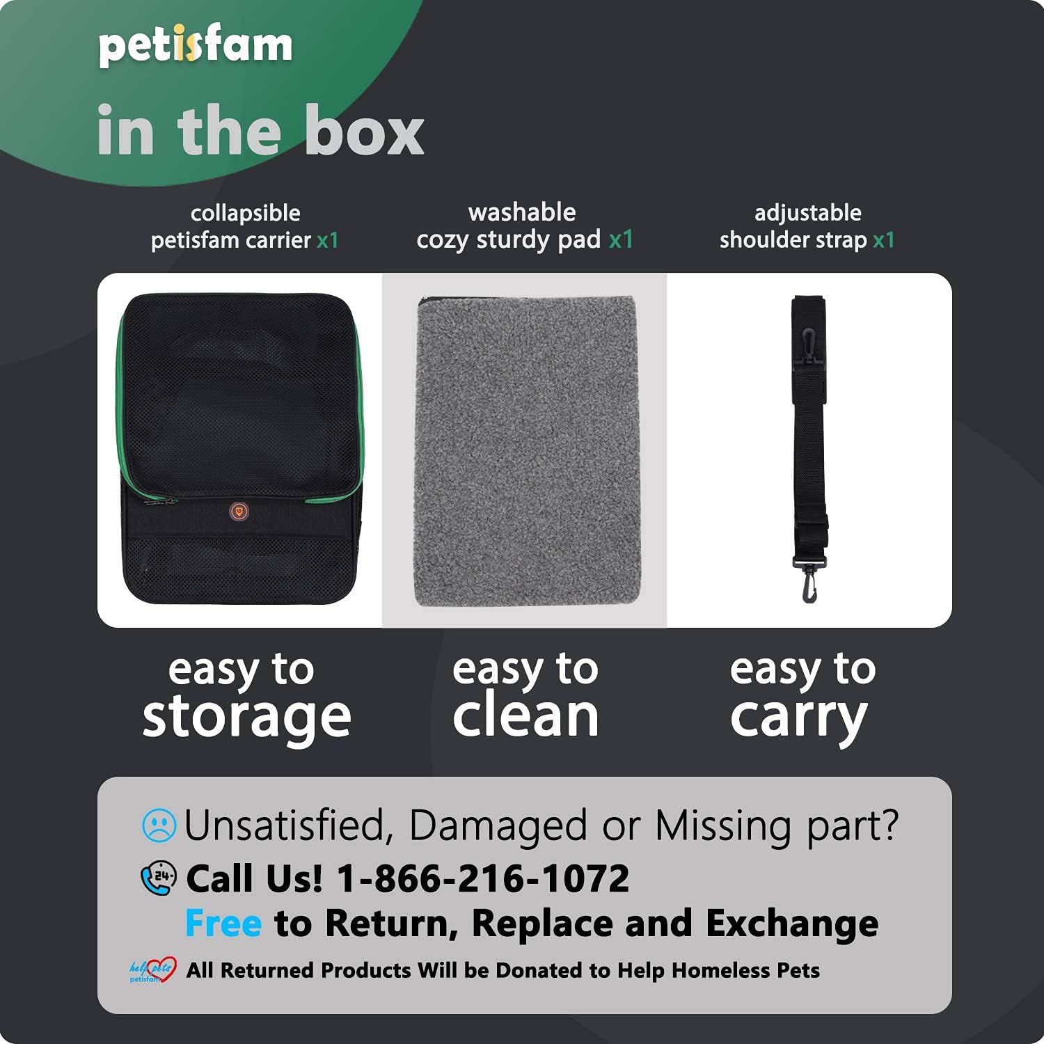 petisfam Large Cat Carrier for Large and Medium Cats and Small Dogs Offers a Comfy and Safe Way to Transport Your Fur Baby and Provides a high Level of Convenience for You : Pet Supplies