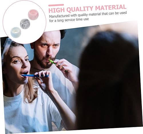 Miniatura 7 de WOONEKY Soporte para cepillos de dientes eléctrico, soporte para cepillos de dientes de mármol, mini soporte para cepillos de dientes, caja