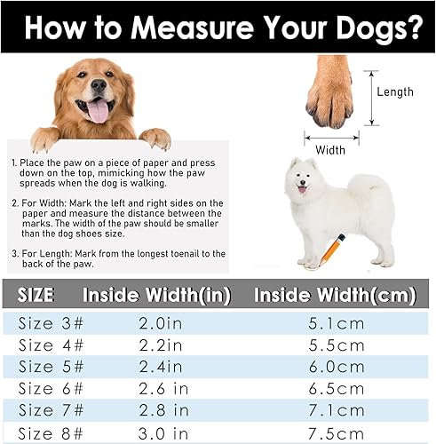 Miniatura 5 de AOFITEE Zapatos para perros botas impermeables para perros botines de invierno para perros grandes botas de lluvia para perros con correas