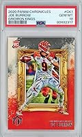 Vista 1 de Tarjeta de Fútbol Americano Joe Burrow #GK1 Gridiron Kings Rookie RC de Panini Chronicles 2020 Calificada PSA 10 Gem Mint