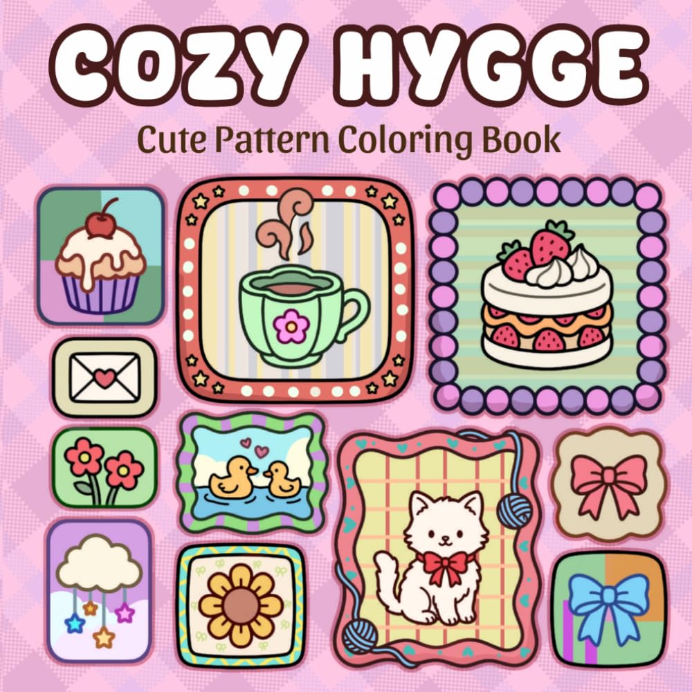 Cozy Hygge: Bold and Easy Mini Designs for Stress Relief and Cozy Vibes | Relaxation Book for Adults and Teens