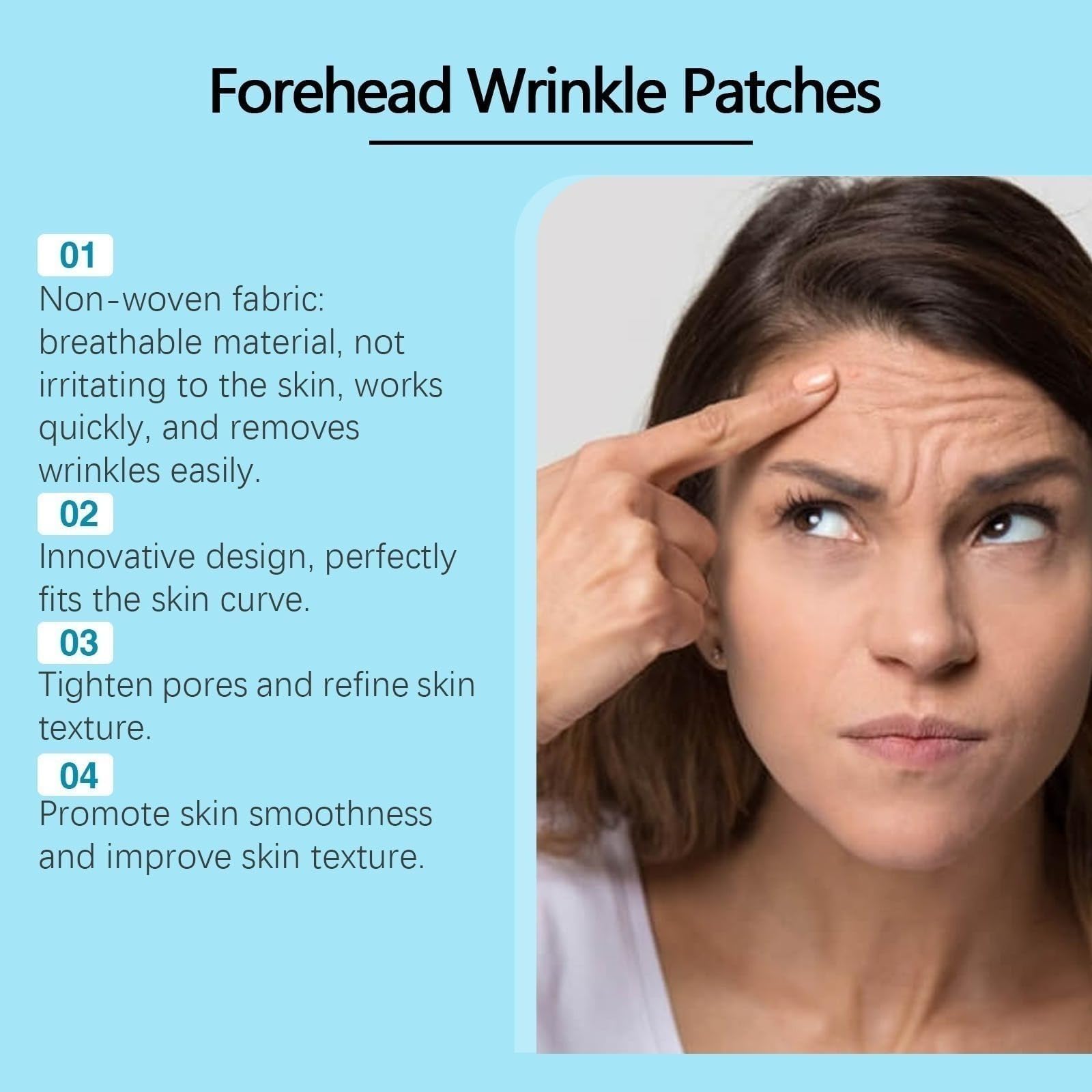 Face Tape Lifting Gesicht, Facelifting Pflaster gegen Zornesfalten,Anti Falten Pflasters für glattere Haut, Zornesfalten Patches Tape