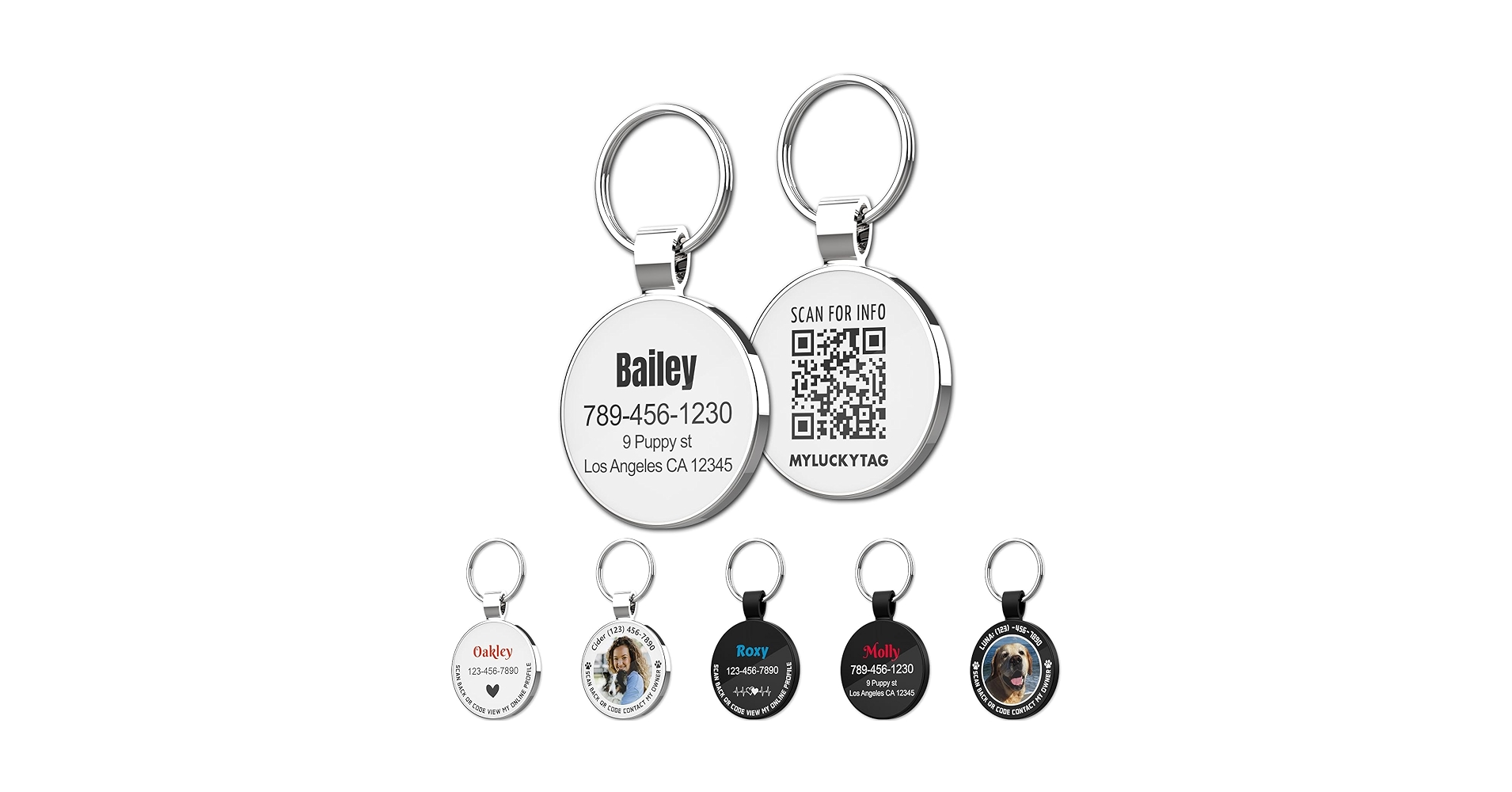 Amazon.com : MYLUCKYTAG QR Code Personalized Pet ID Tags Dog