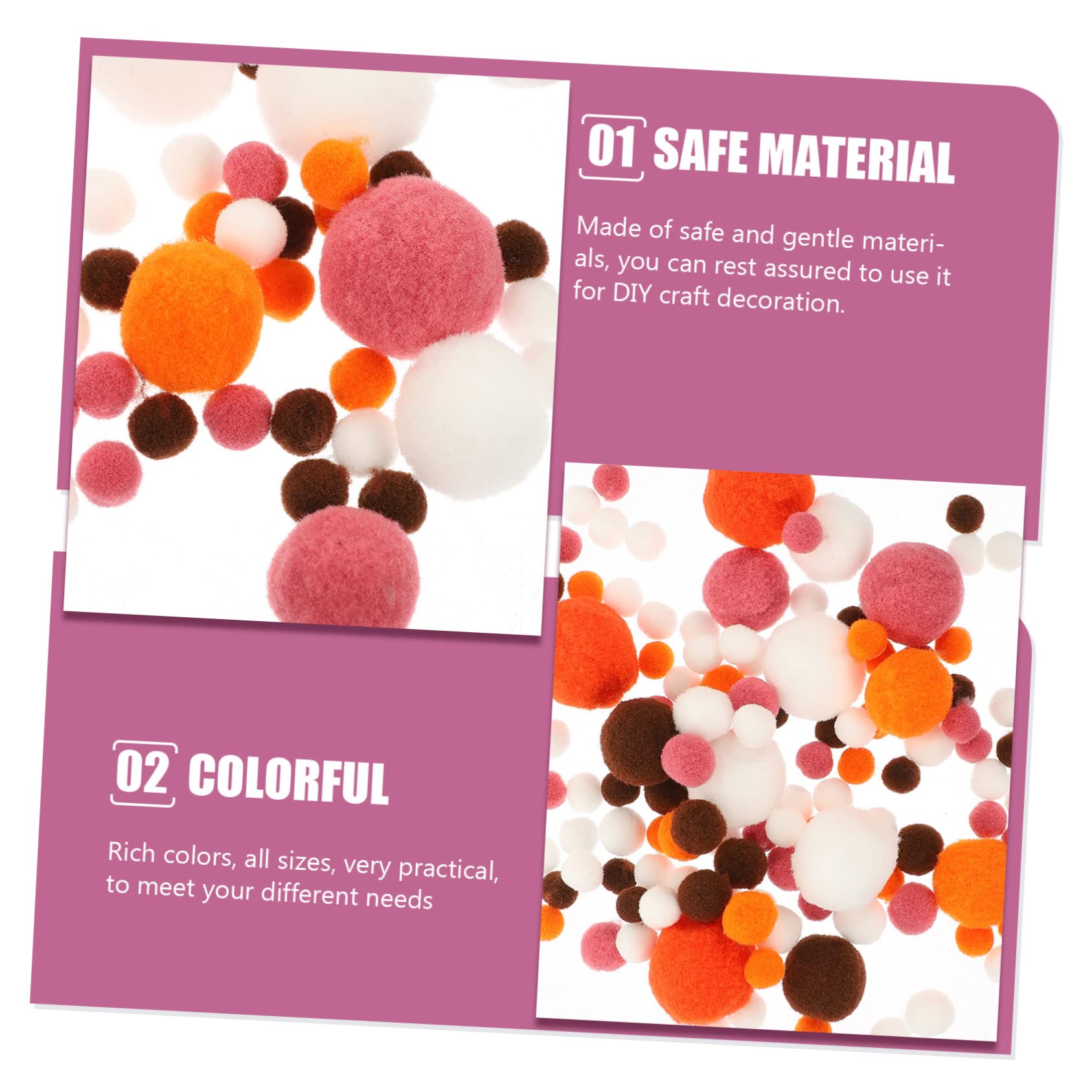 SHINEOFI 5 Piezas 3 pelota de peluche chirriantes para perros pompones Bolas de pom pom Decoración de accesorios bolas esponjosas artificiales ropa materiales de bricolaje poliéster