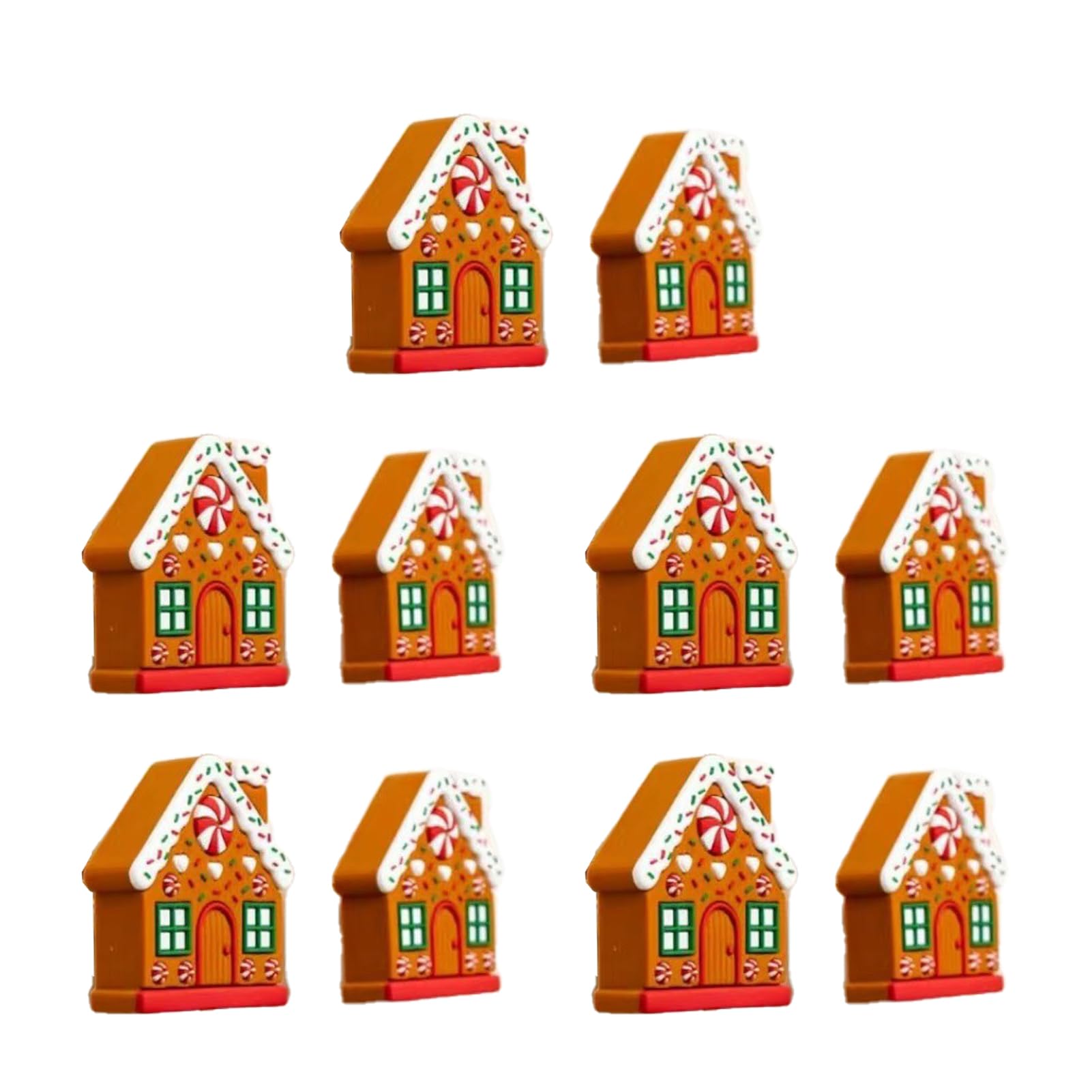KIXZSAZ Gingerbread House Shape Button Covers Add Whimsical Charm to Christmas Ensemble Suitable for Christmas Theme Button Covers Gingerbread House Shape