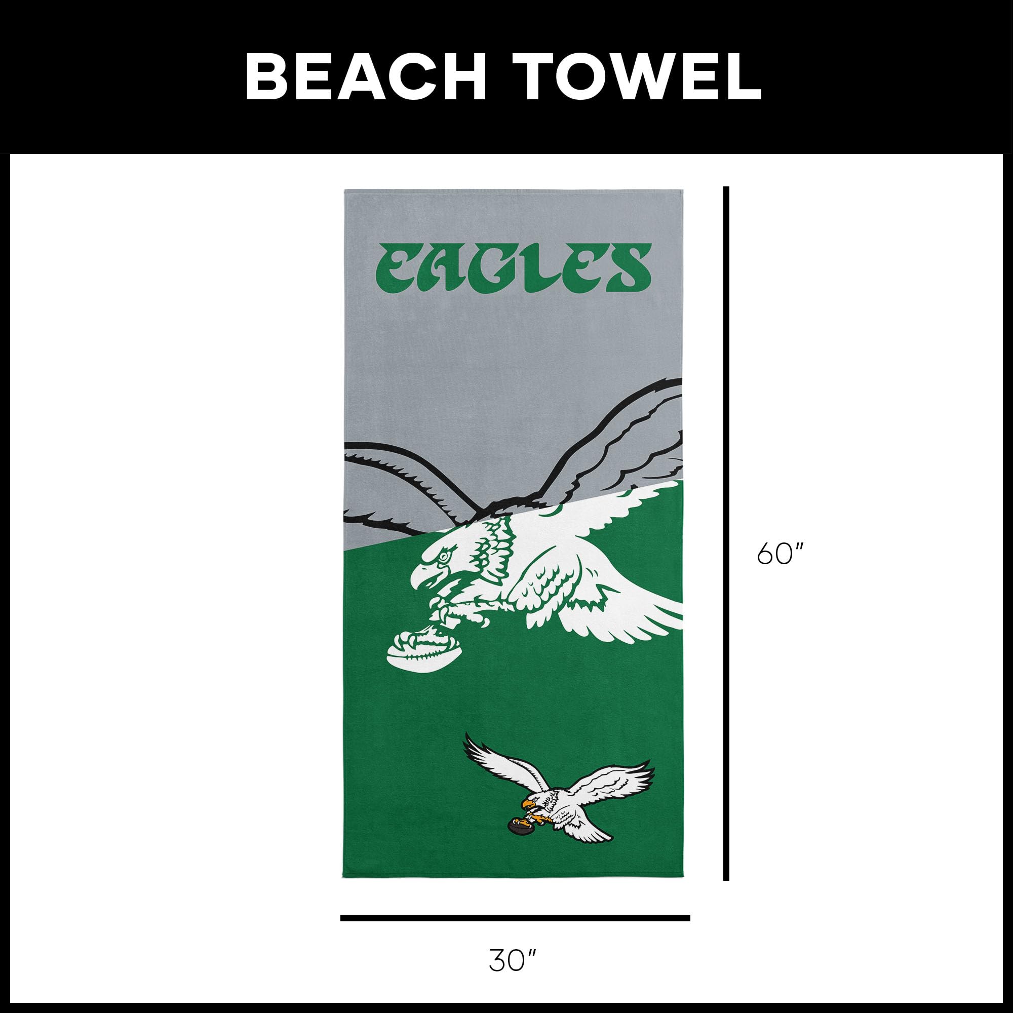 Northwest 30 X 60 Micro Fiber Beach Towel Toalla de Playa de Microfibra, incisivo