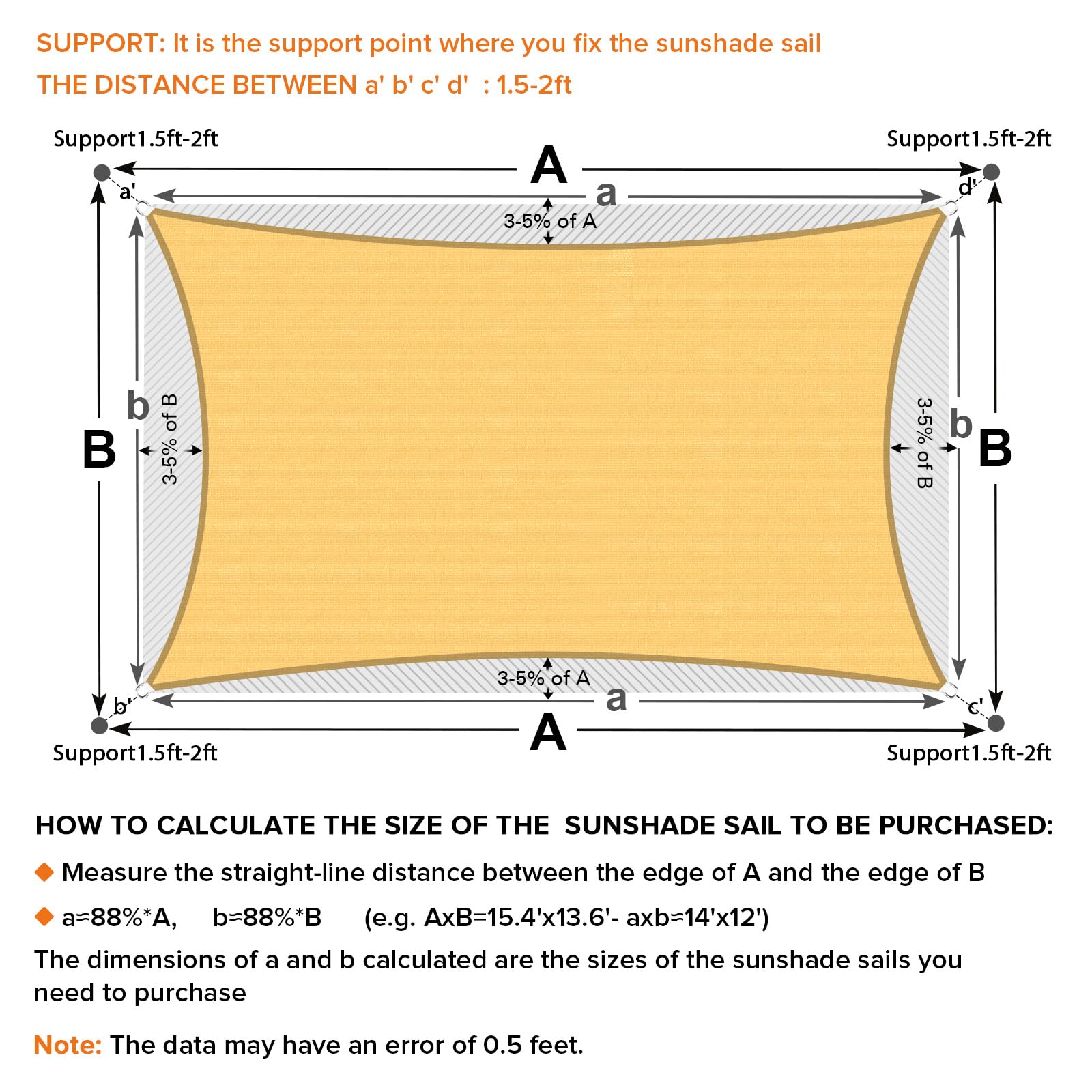 Artpuch Sun Shade Sail, 10'X13' Sand Rectangle Curved Edged Commercial Grade 185GSM Permeable Outdoor Shade Cloth for Deck, Backyard, Patio (Custom Sizes Made)