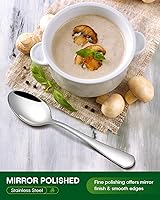 Vista 5 de Juego de 60 piezas de cubiertos de acero inoxidable para 12, juego de cubiertos de grado alimenticio novedosos, incluye cuchillo, tenedor y cuchara