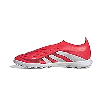 adidas Predator League Laceless Turf Football Boots, Scarpe da Calcio Unisex-Adulto, Lucid Red, Cloud White, Core Black, 47 1, 3 EU