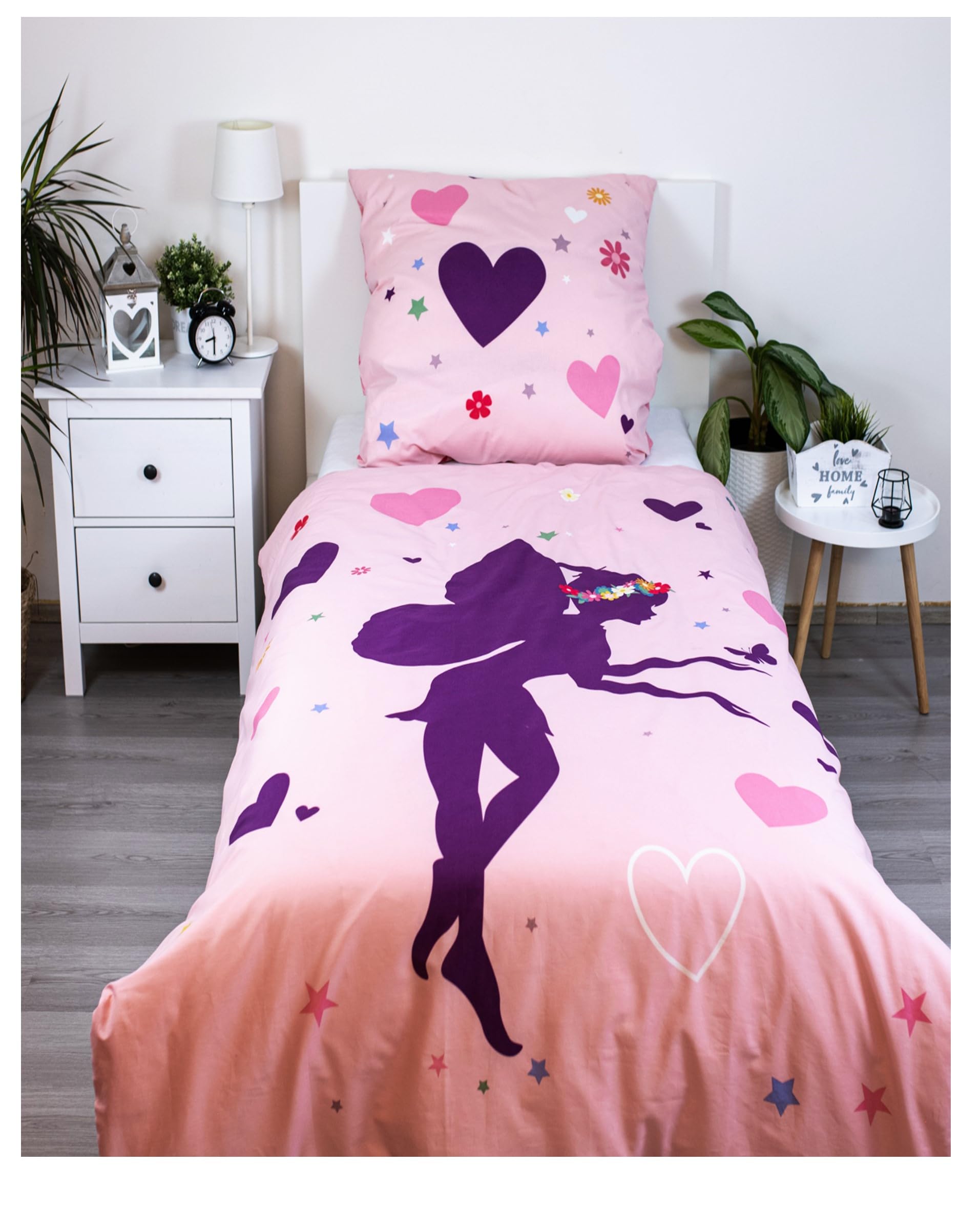 Housse de couette réversible 135 x 200 cm pour chambre d'enfant