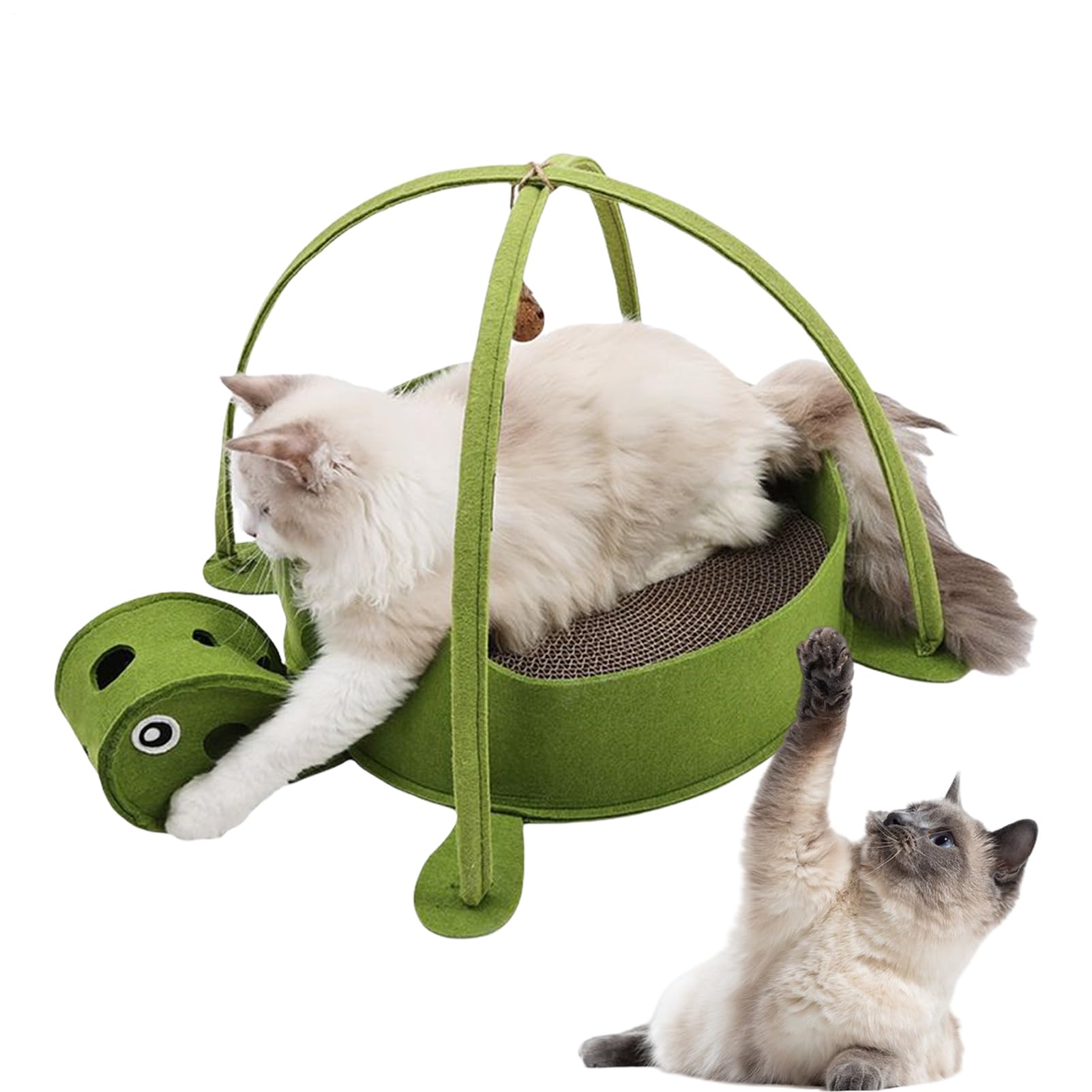 Tablero Rascador para Gatos Cama Rascador de Cartón Corrugado para Mascotas | Juguete Desmontable en Forma de Tortuga para Casa, Salón y Pisos de Alquiler