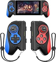 Boconna Wireless Switch Joycon,Joy Cons for Switch Sport, Joycons Pad Pro for Switch Support Turbo, Wake-up and 6-Axis, Replacement for Switch Joy con with Wrist Straps (Blue and Red)