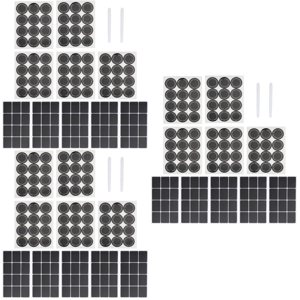 SEWACC 3juegos Etiquetas Adhesivas De Pizarra Impermeables De Tiza Líquida Para Almacenamiento De Frascos y Botellas Para Organización Cocina y Congelador