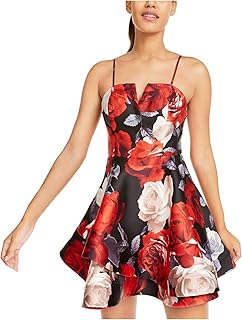 Womens Juniors Floral Bow-Back Fit & Flare Dress - Buy now