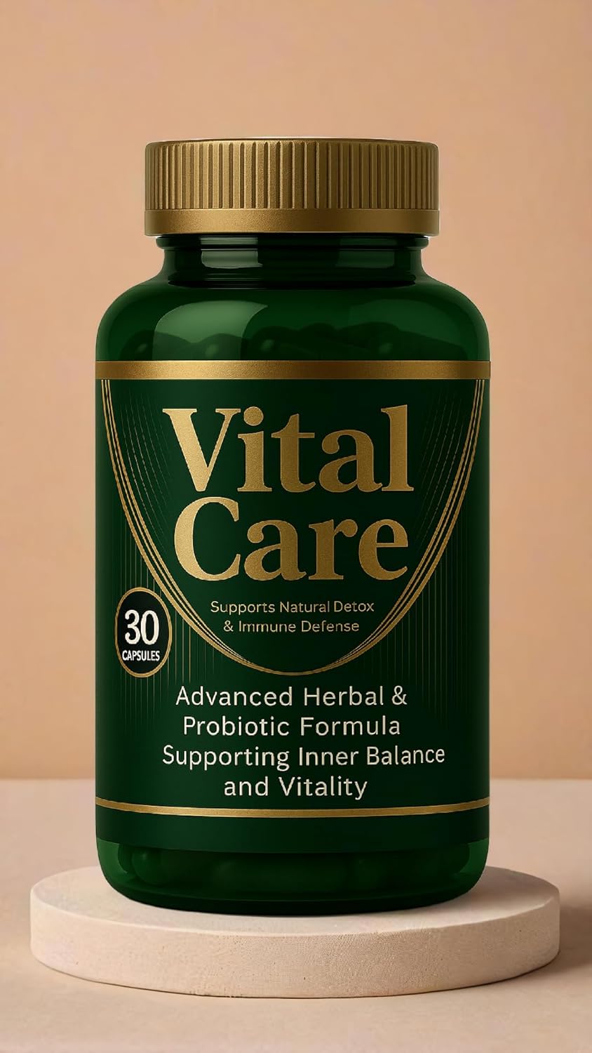 Vital-Care – Advanced Herbal & Probiotic Supplement | Supports Natural Detox, Candida Albicans Cleanse, Immune Defense & Inner Balance | 30 Capsules for Daily Wellness, Energy & Body Purification