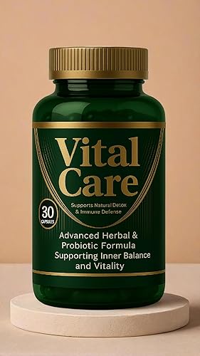 Vital-Care - Suplemento avanzado de hierbas y probióticos  Apoya la desintoxicación natural, limpieza de Candida Albicans, defensa inmunológica y