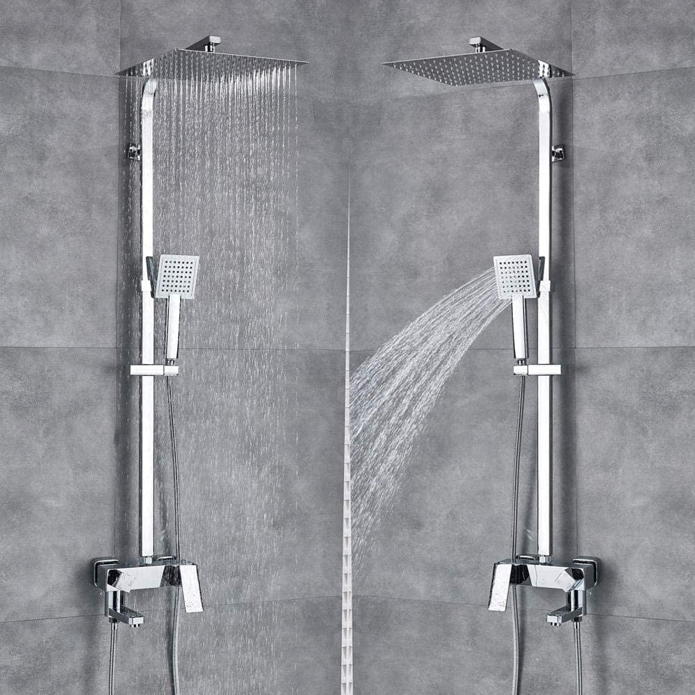 Grand ensemble de douche à effet pluie 10 pouces fini mat luxe