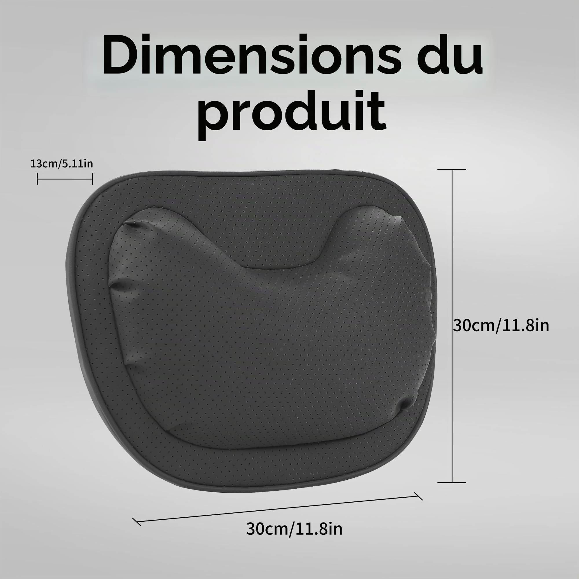 Coussin Appui Tête Voiture, Oreillers de Cou Fauteuil, Repose Tête Cervical pour la Tête Reposent Soutien de Cou Les Sièges de Conduite Confortable, Noir, 2 Pack