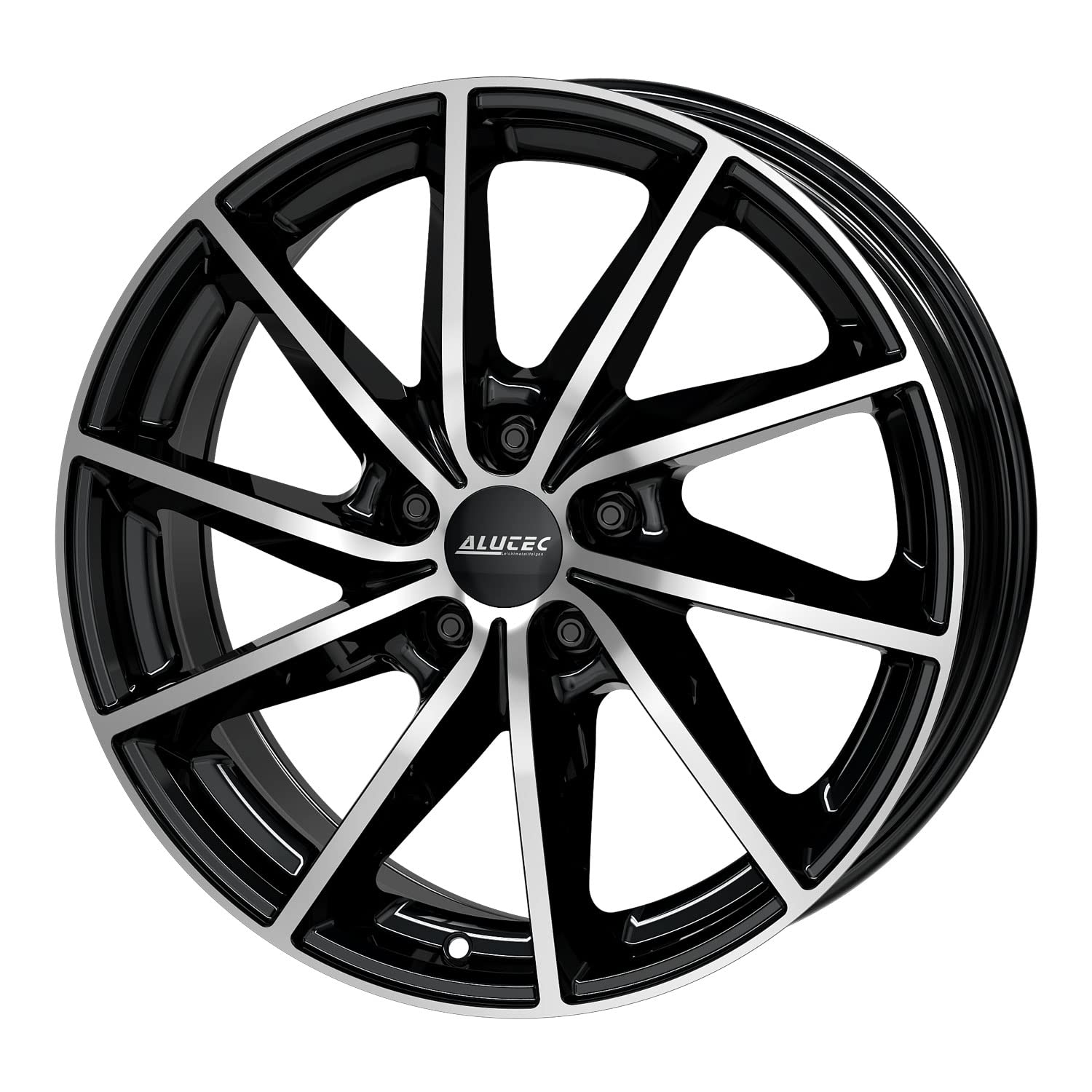 4 x Alutec felgi Singa 6,5Jx16 ET41 5 x 112 cm, diamentowo-czarne, polerowane fronty kompatybilne z Volkswagen Beetle Caddy Cross Touran E-Golf EOS Golf Jetta Passat