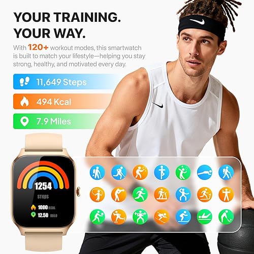 Miniatura 3 de Smart Watch for Women Men,(Answer/Make Call) 1.83'' Fitness Activity Tracker Smartwatch for Android iPhone iOS Compatible,IP68 Waterproof Step