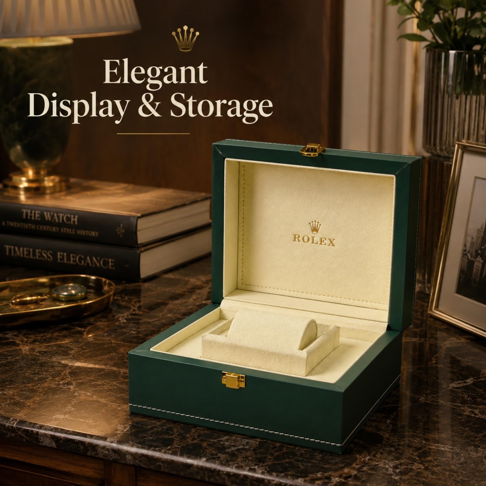 Scatola Regalo Presentazione Orologi Verde Set Imballaggio Completo Custodia Conservazione Supporto Display Set per Rolex