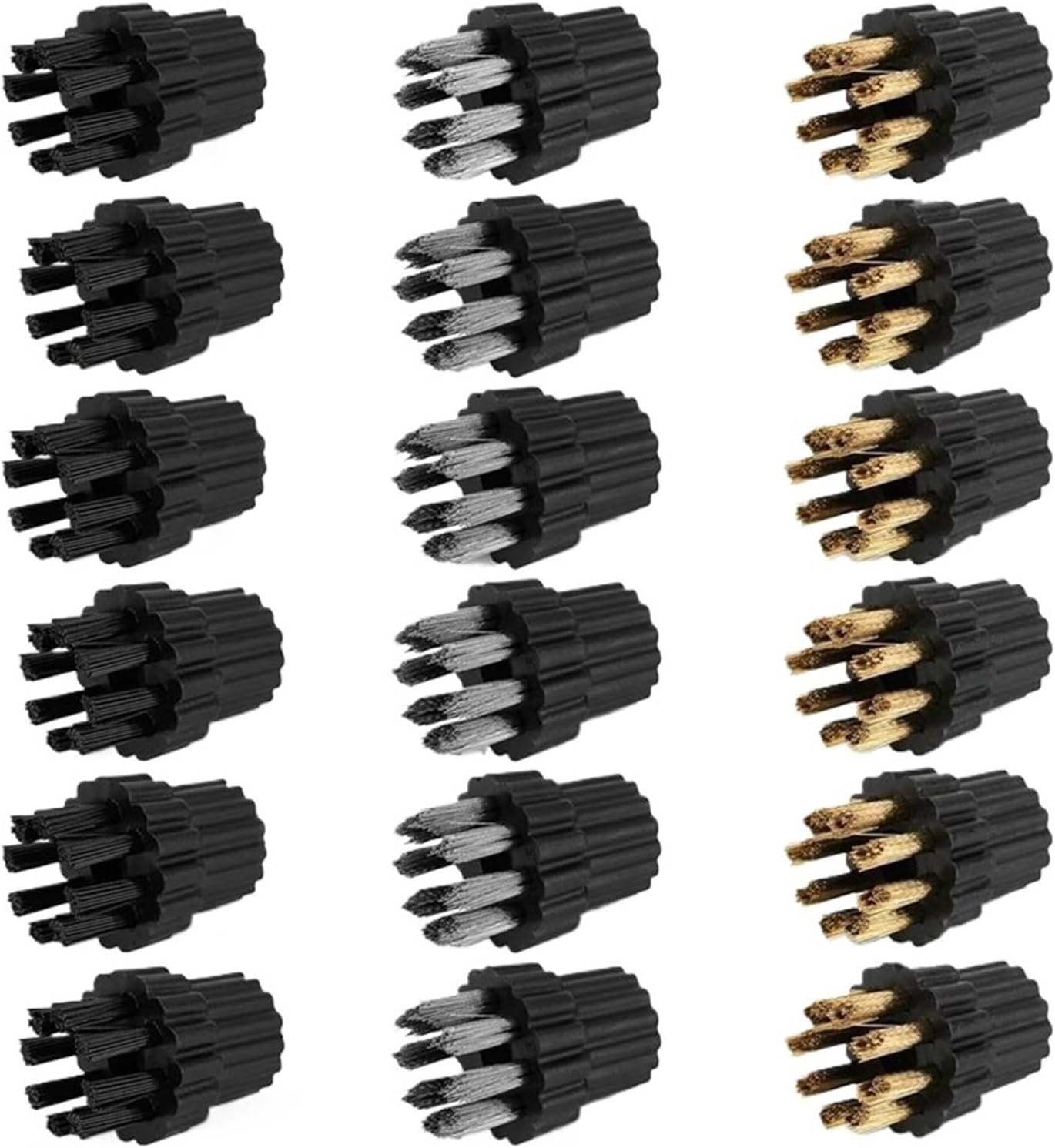 18PCS Steam Cleaner Brush Heads，Compatible for A02V-M8 Attachments, Steamer Accessories Replacement Parts