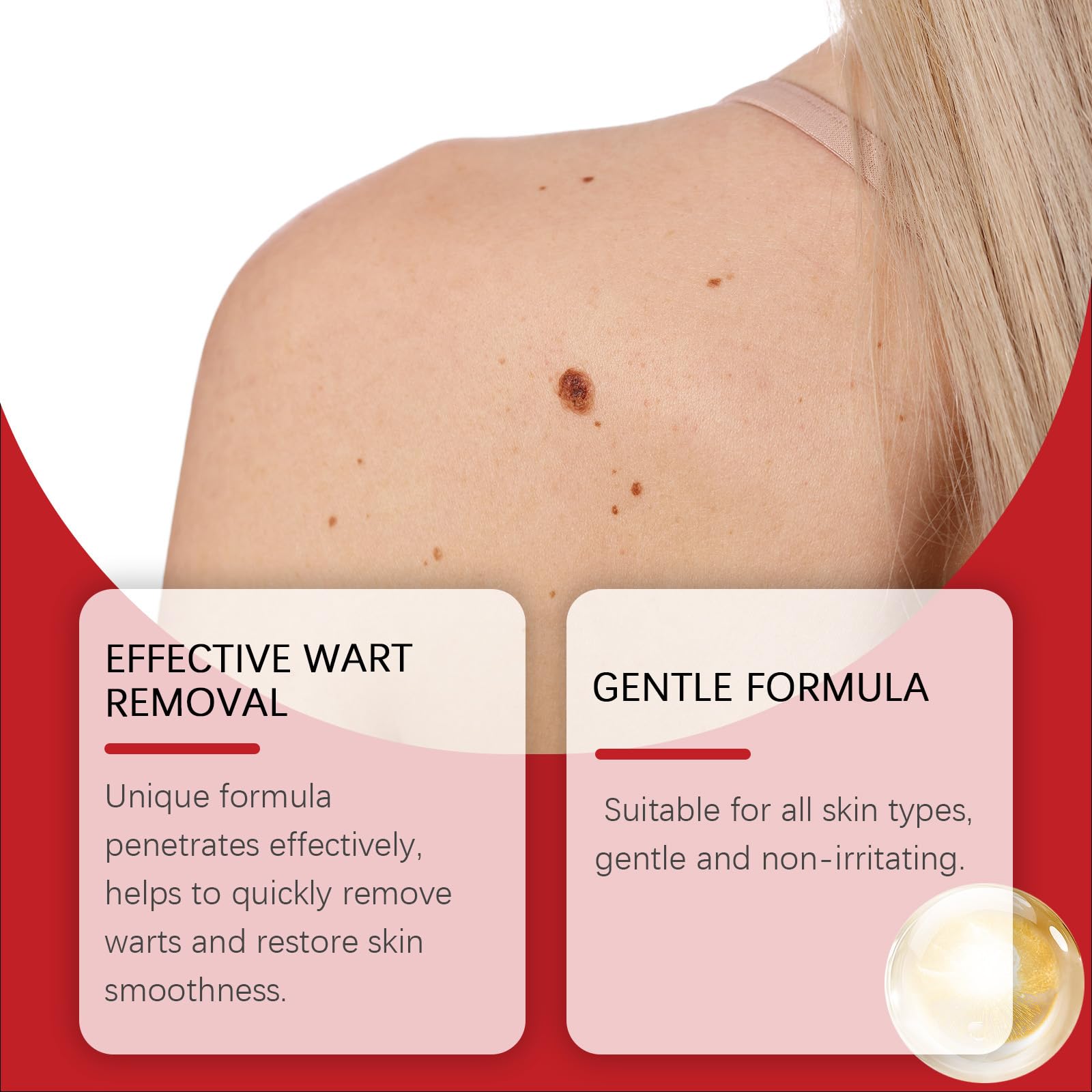 Naszywki pielęgnacyjne Hydrocolloid, Mild Gentle Formula for Warts, Moles & Acne Blemishes, Easy Application, Multi-use for Face, Chin, Back and Full Body Daily Skin Repair