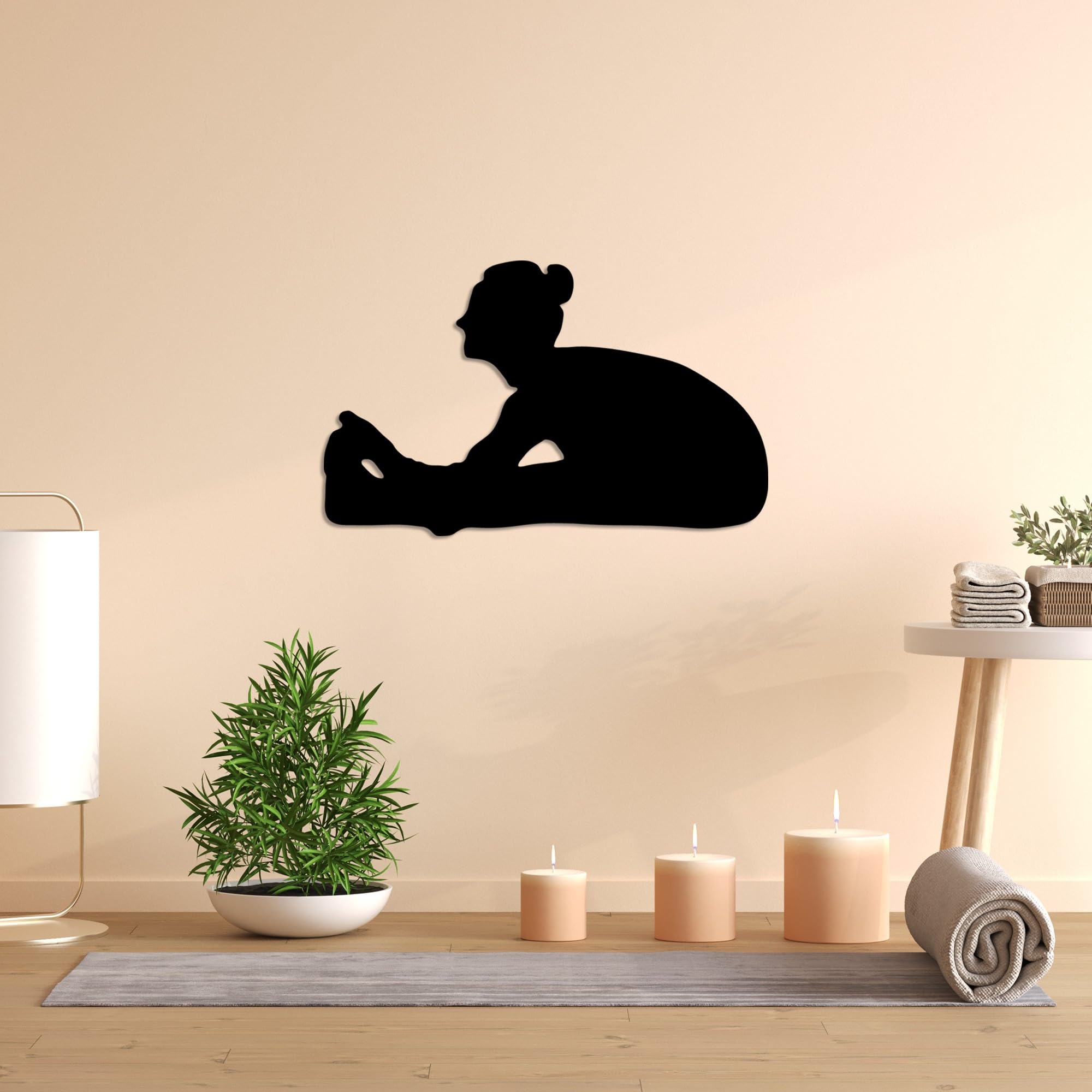 Stylish Black Decorative Metal Wall Accessory, 60 x 37 cm, 100% Metal, 1.5 mm Thickness - Image 3