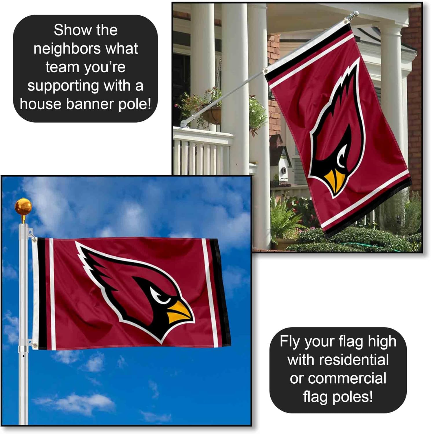 Arizona Cardinals Large 3x5 Flag - Image 3