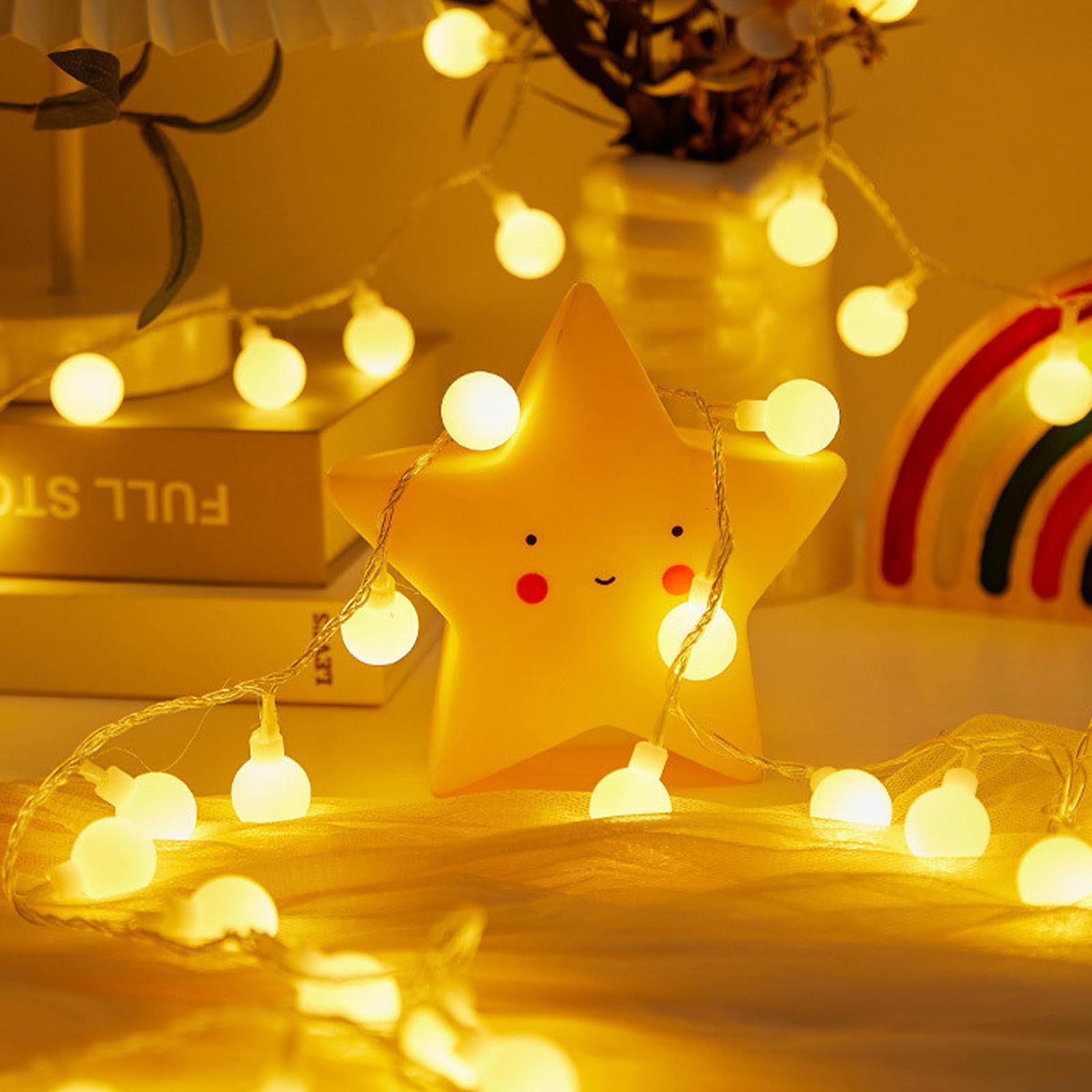 ENLACE Lichterkette Kugeln 1,5m Mit 10 Bunte LEDs – Batteriebetrieben, Flexibel, Für Drinnen & Draußen, Deko Für Hochzeit, Party, Balkon & Weihnachten Lichterkette Kugeln Batteriebetrieben
