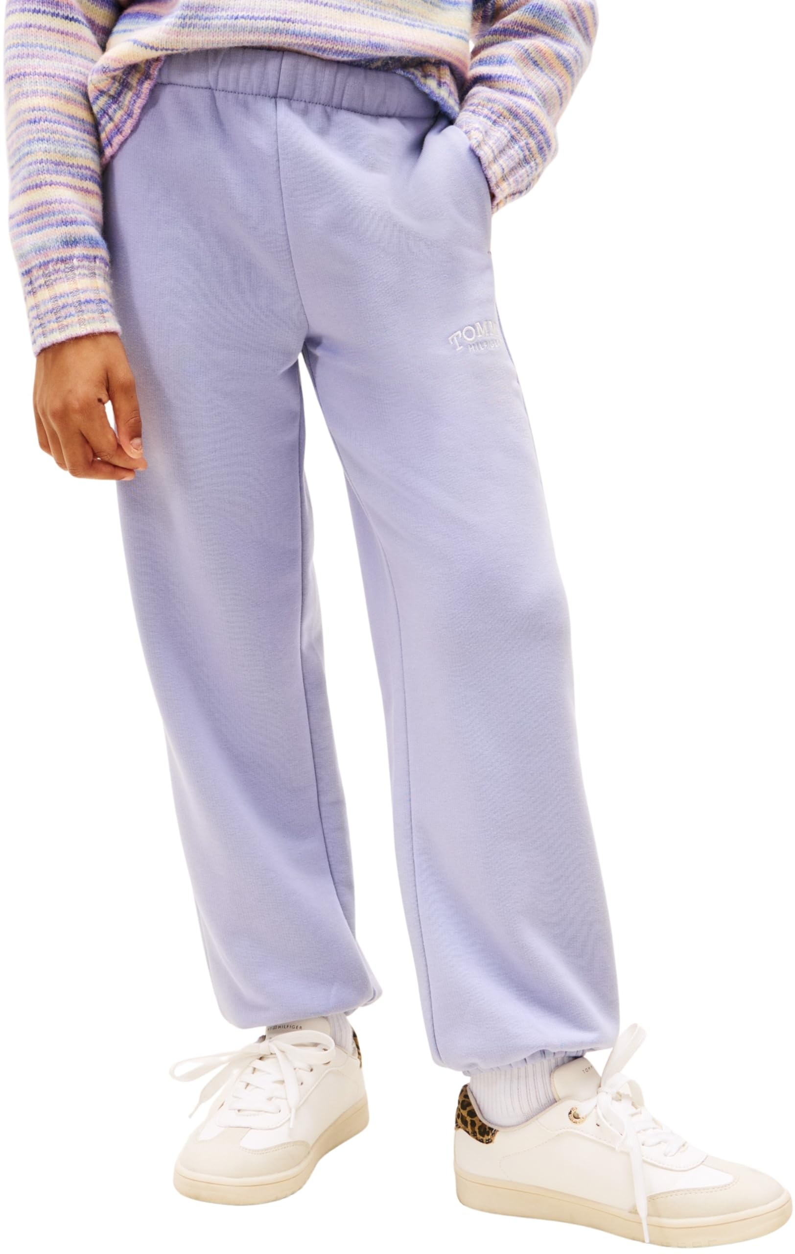Tommy Hilfiger Girl's MONOTYPE Sweatpants KG0KG08981 Sweatpants, Blue (Periwinkle Dusk), 12 Years