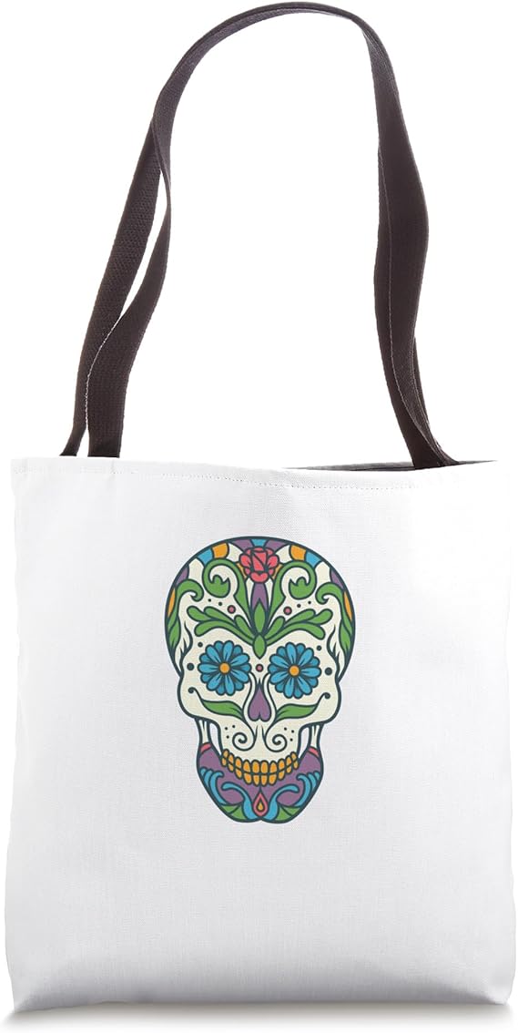 Sugar Skull Calavera Tote Bag