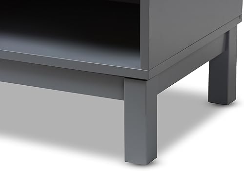 Miniatura 9 de Baxton Studio Gwyneth - Mesita de noche, color gris Gris,Blanco,Café nogal,https://www.amazon.com/dp/undefined