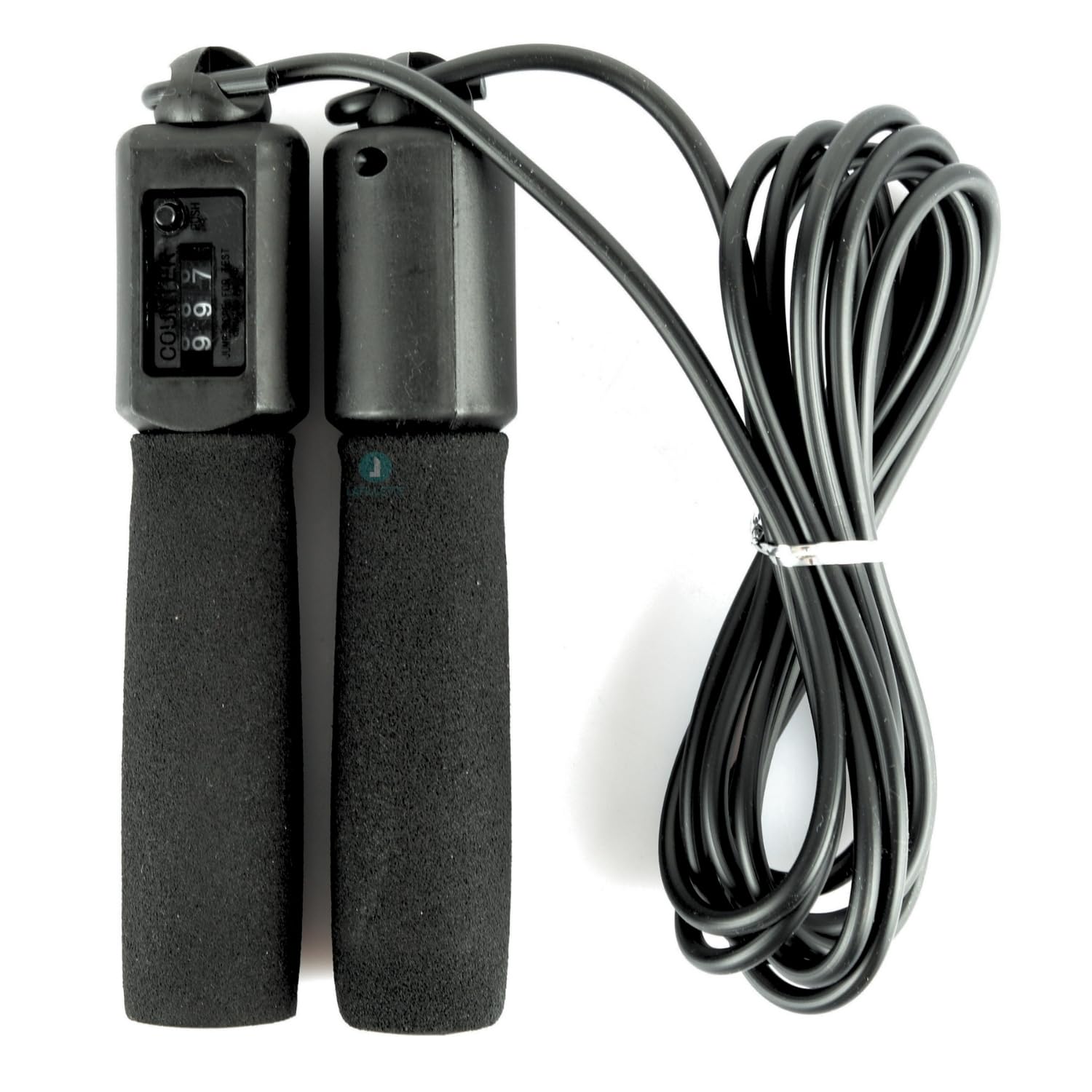 LAFILLETTE Plastic New Jump Ropes With Counter Sports Fitness Adjustable Counting Jump Skip Rope (Black), Spongy-image-7