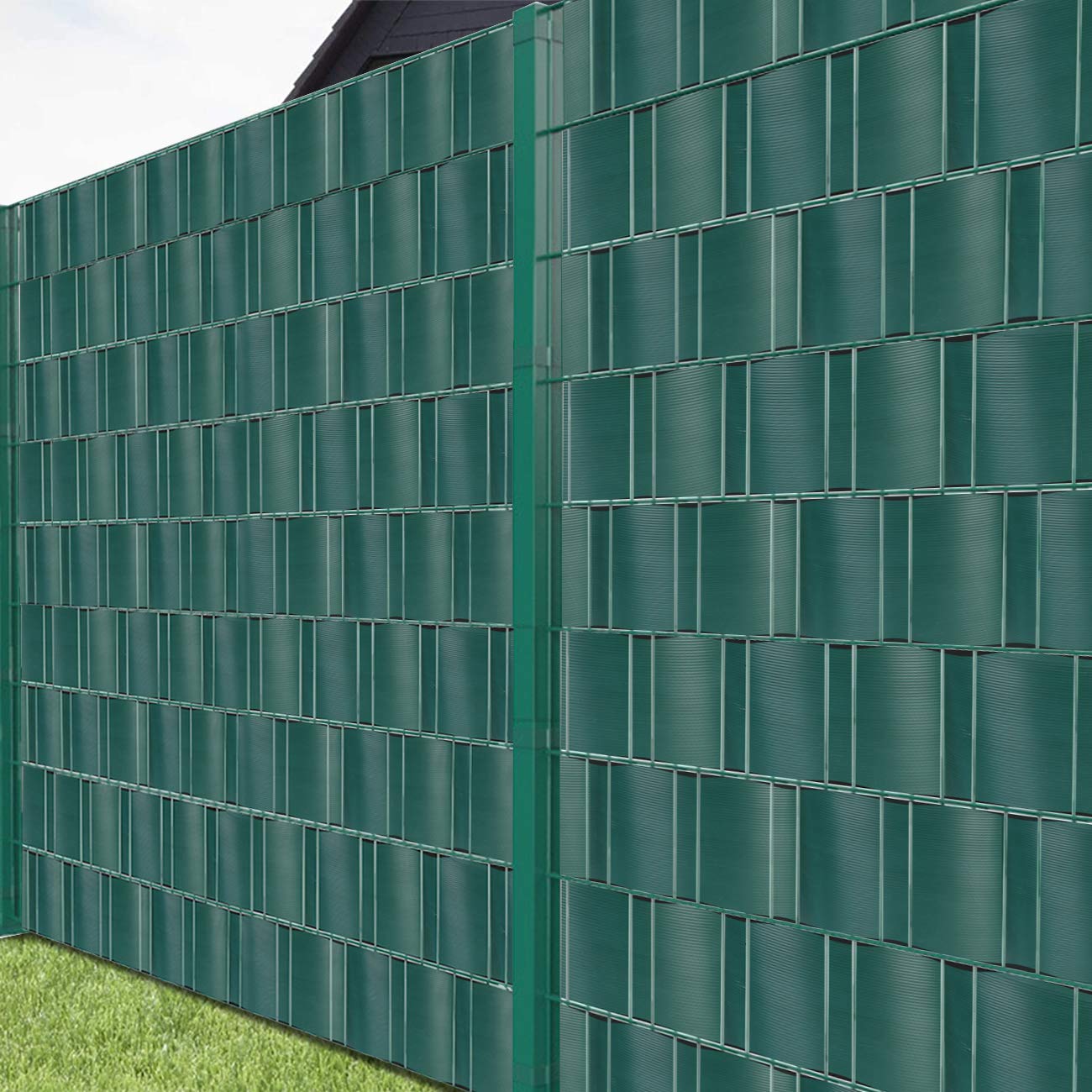 Frangivista Per Recinzione Sekey - Striscia Privacy PVC 19cm X 35m, Antracite | Con 26 Clip, Anti-UV E Antivento