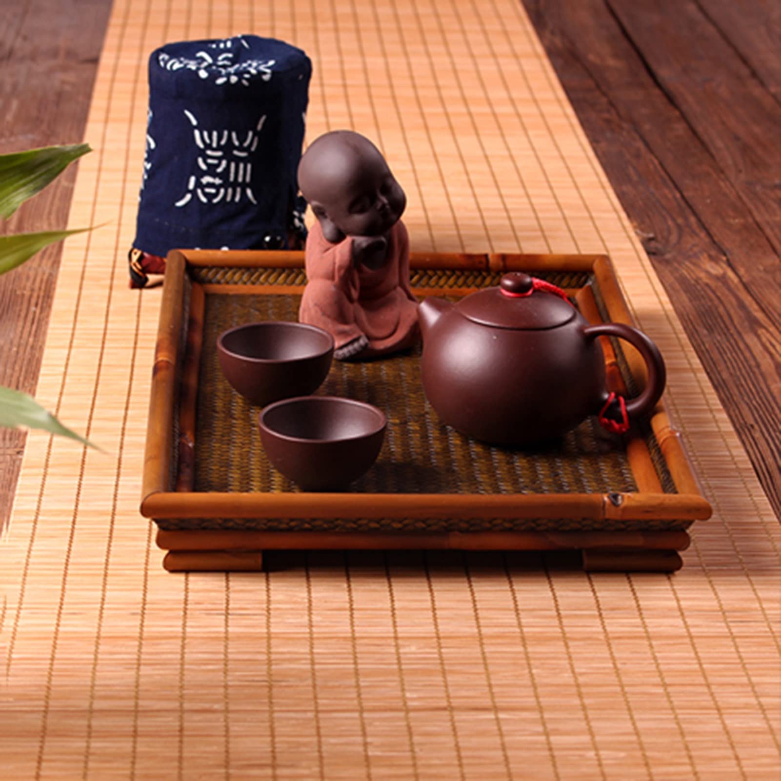 Tischläufer Extrabreit 50/ 60cm Tischläufer Aus Bambus, Japanischer Stil rutschfeste Teematten für Couchtische Restaurant, Anti-Hot-Tischset (Size : 60x120cm/23.6x47.2in)